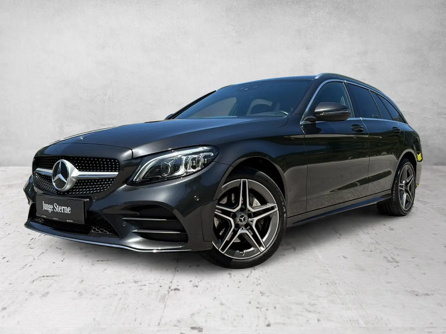 Mercedes-Benz C 220 d 4MATIC T-Modell AMG Mbeam AUT RKam PTS Grau - 2