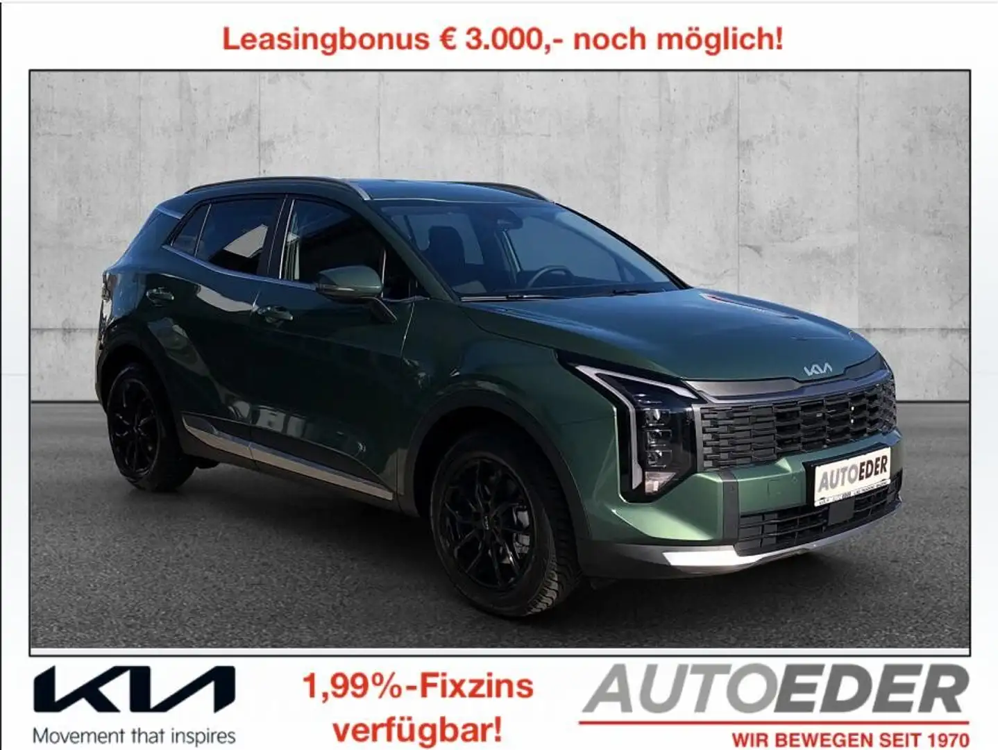 Kia Sportage 1,6 TGDI Silber DCT Grün - 1