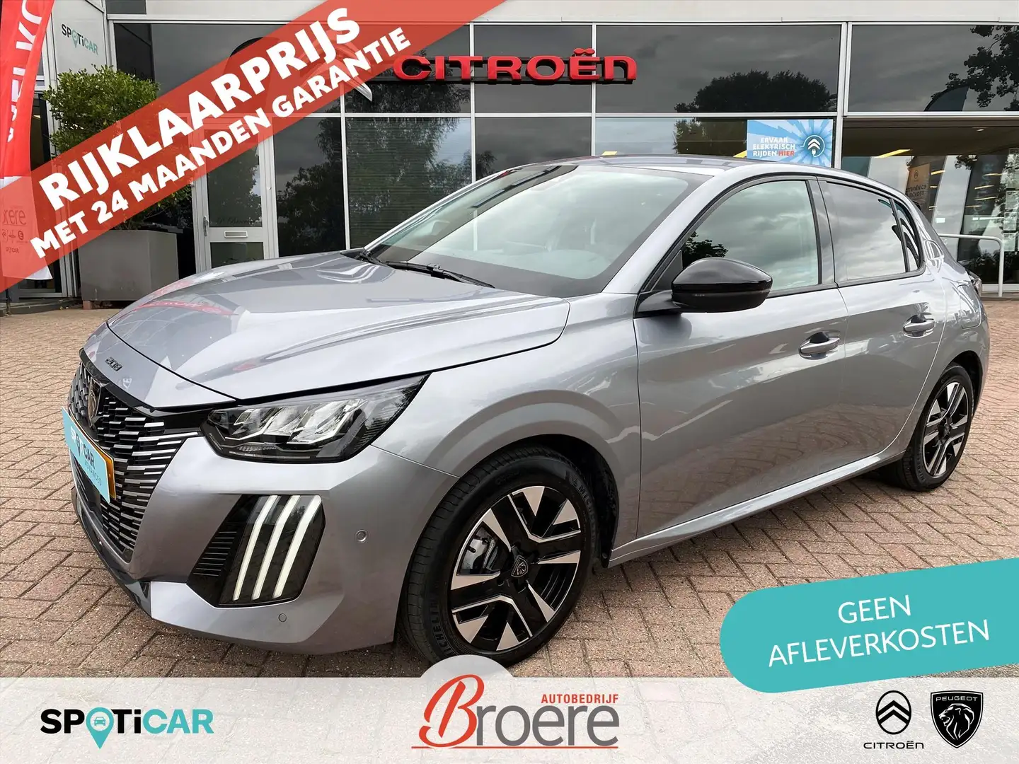 Peugeot 208 1.2 Turbo 100pk Allure Pack | adaptive cruise, dod Gris - 1