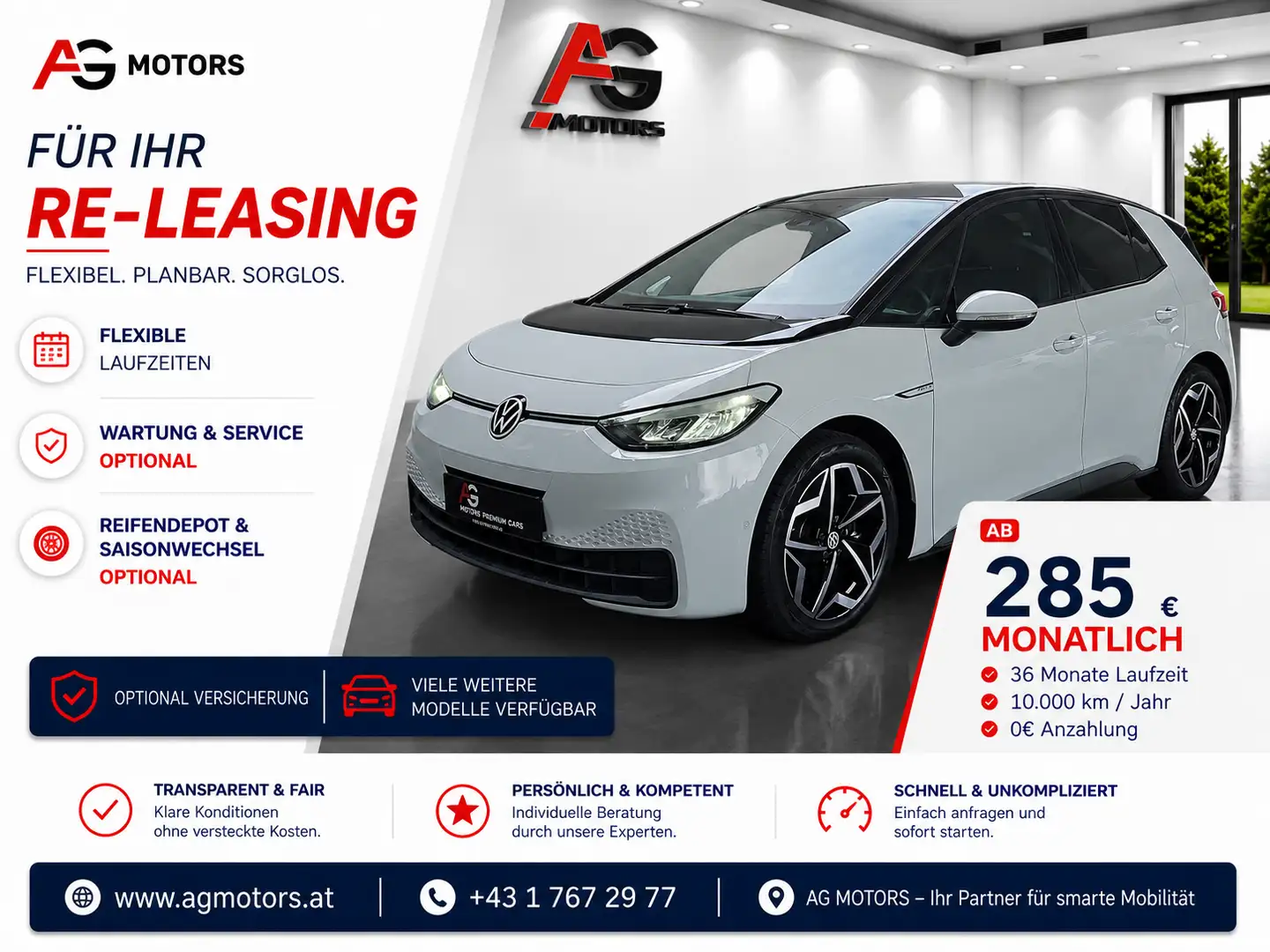 Volkswagen ID.3 Pro S 77kWh 5-Sitzer Weiß - 1