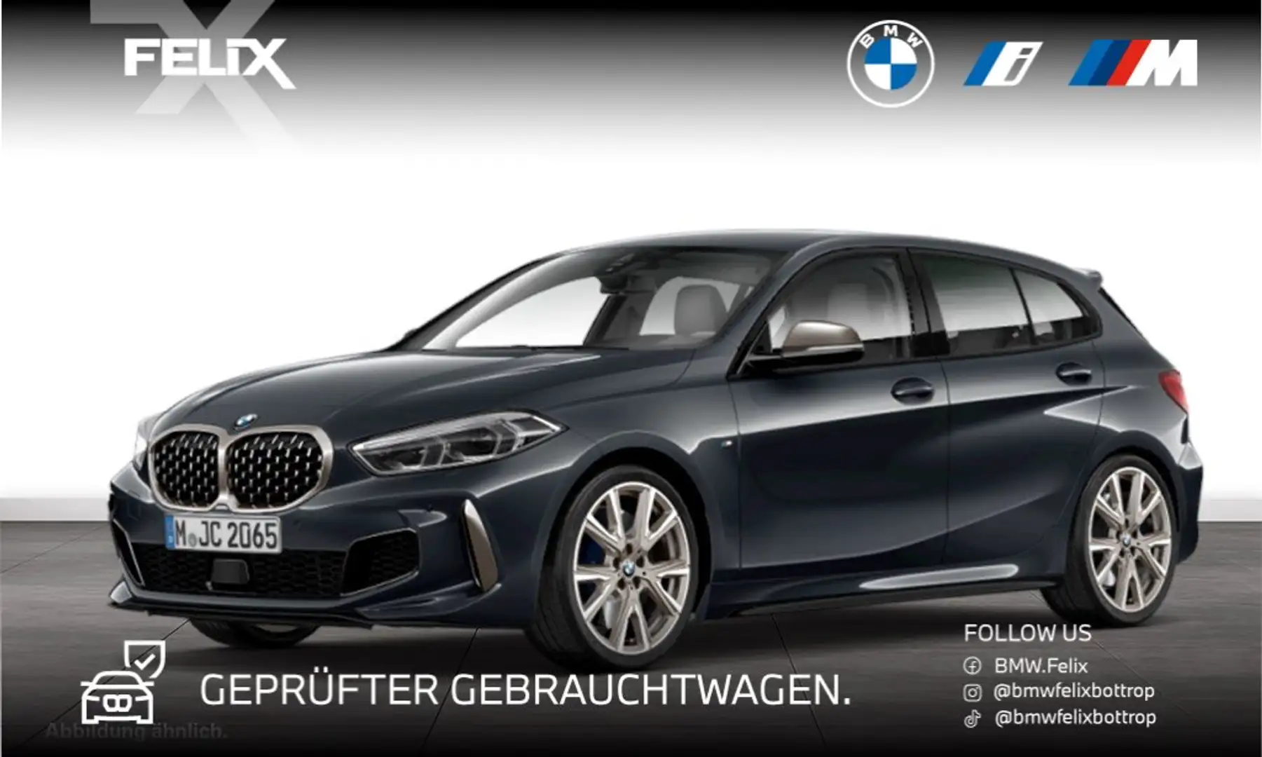 BMW 135 M135i xDrive M SPORT+LIVE COCKPIT PRO+DR.ASSIST+ Grau - 1