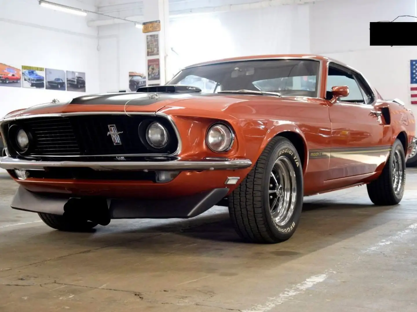 Ford Mustang 69' Mach 1 428 Cobra Jet Ram Air Matching Numbers Rouge - 1