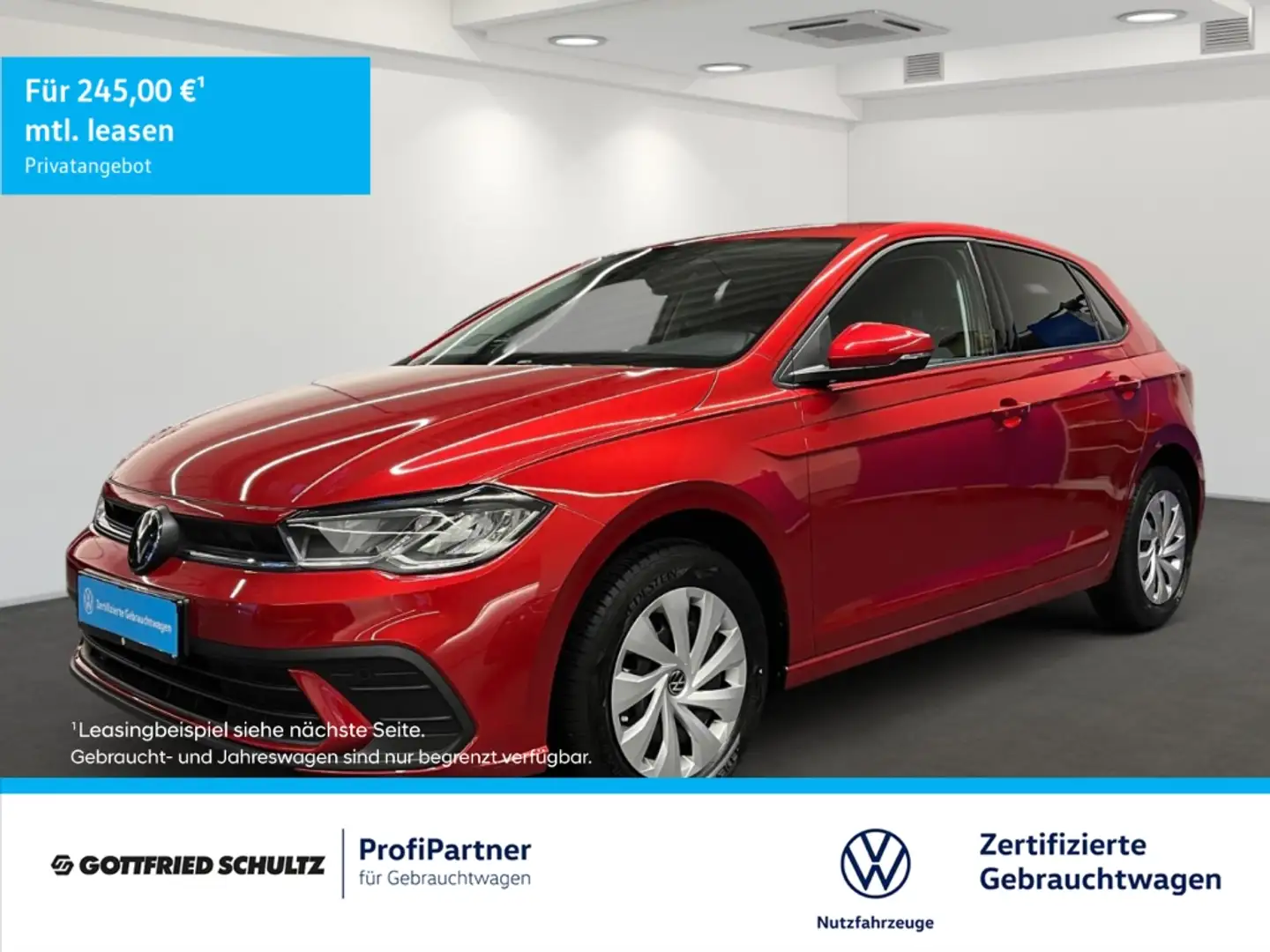 Volkswagen Polo 1.0 TSI Navi Sitzheizung APP-Connect Leichtmetallr Rot - 1