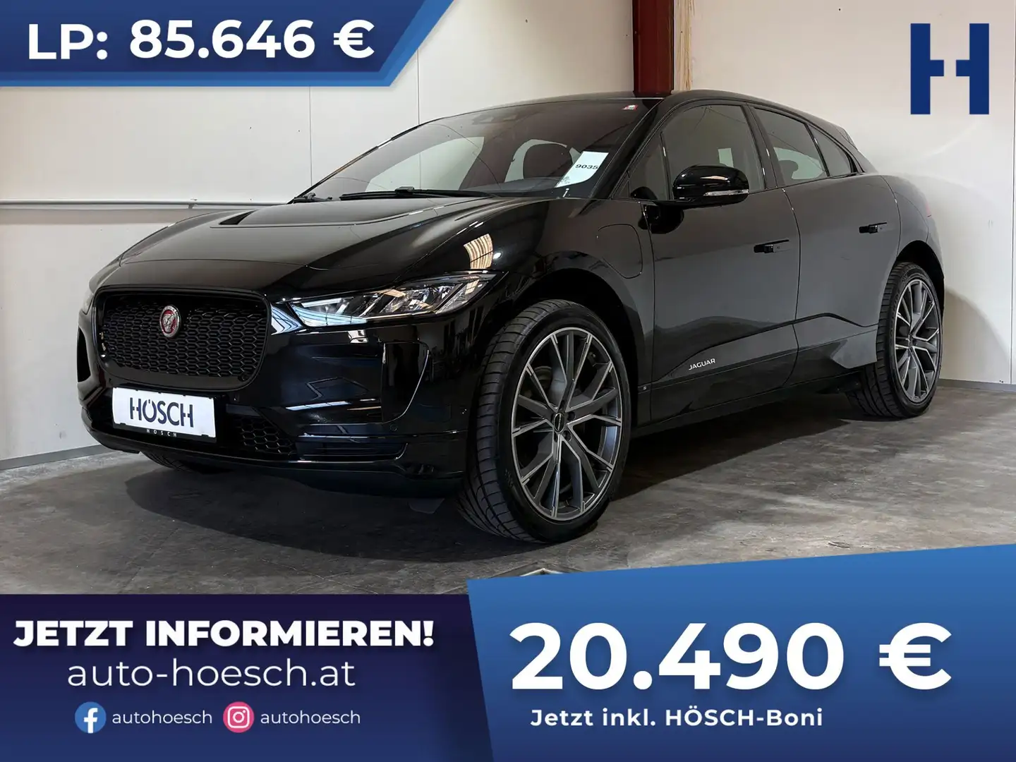 Jaguar I-Pace EV400 AWD S 8-fach PANO 22er LEDER BLACK MERIDIAN Schwarz - 1