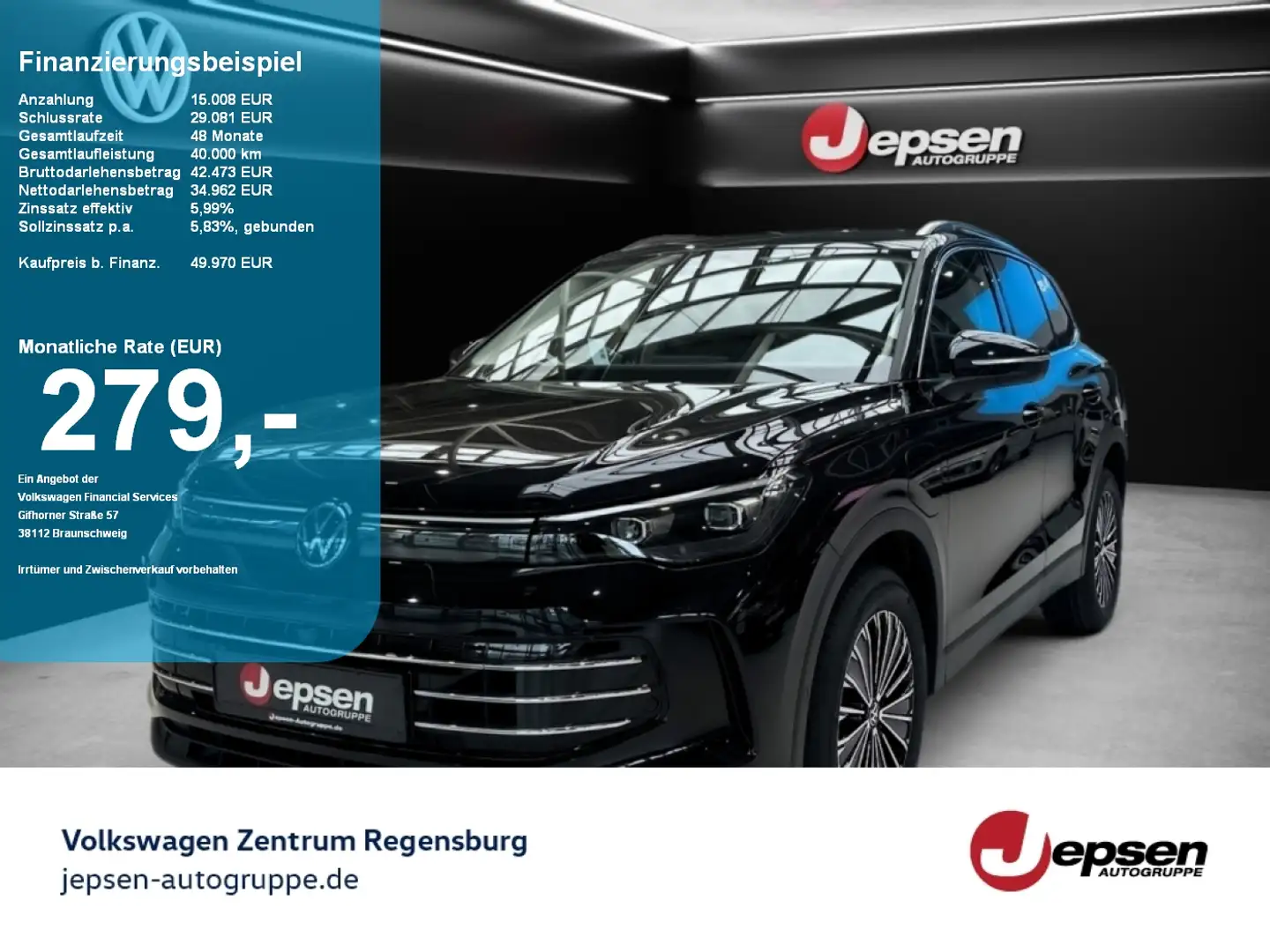 Volkswagen Tiguan Elegance 1.5 eHybrid DSG AHK MASSAGE LED Schwarz - 1
