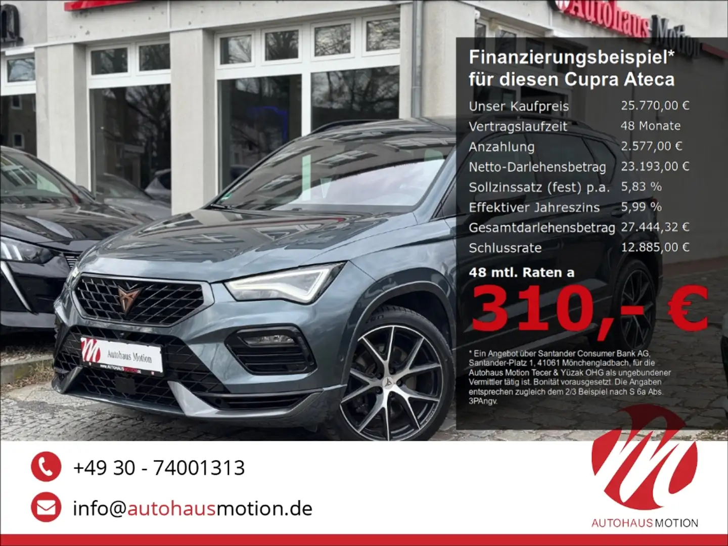 CUPRA Ateca 4Drive 2.0 TSI facelift Pano Navi Kamera LED Keyle Grau - 1