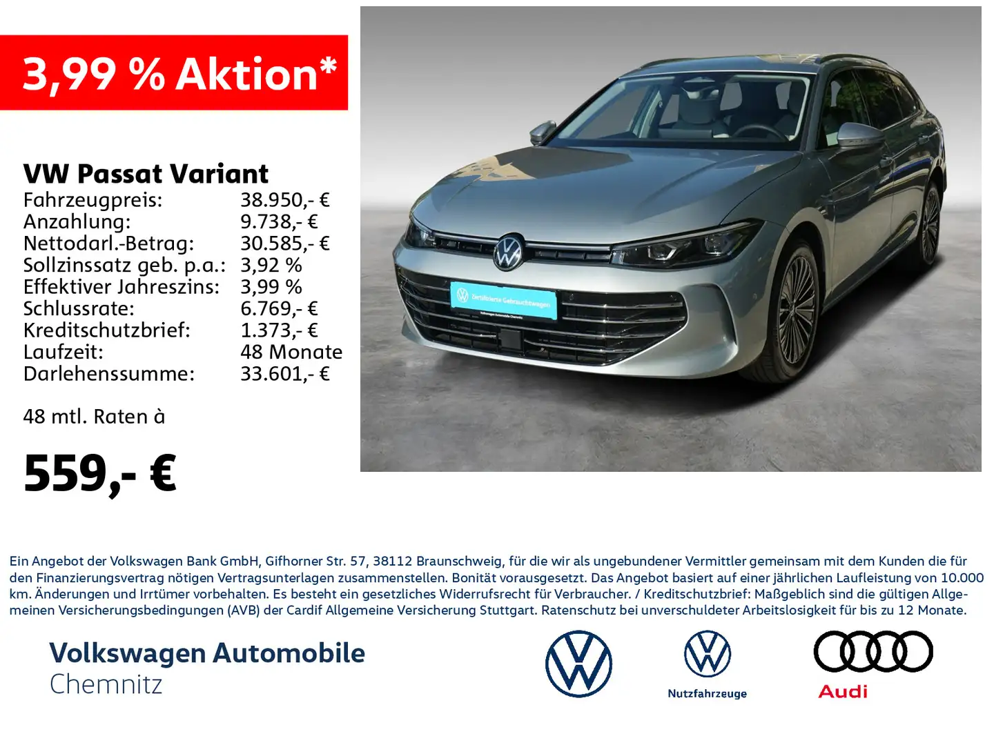 Volkswagen Passat Variant 2.0 TDI Elegance LED-Matrix AHK Plateado - 1