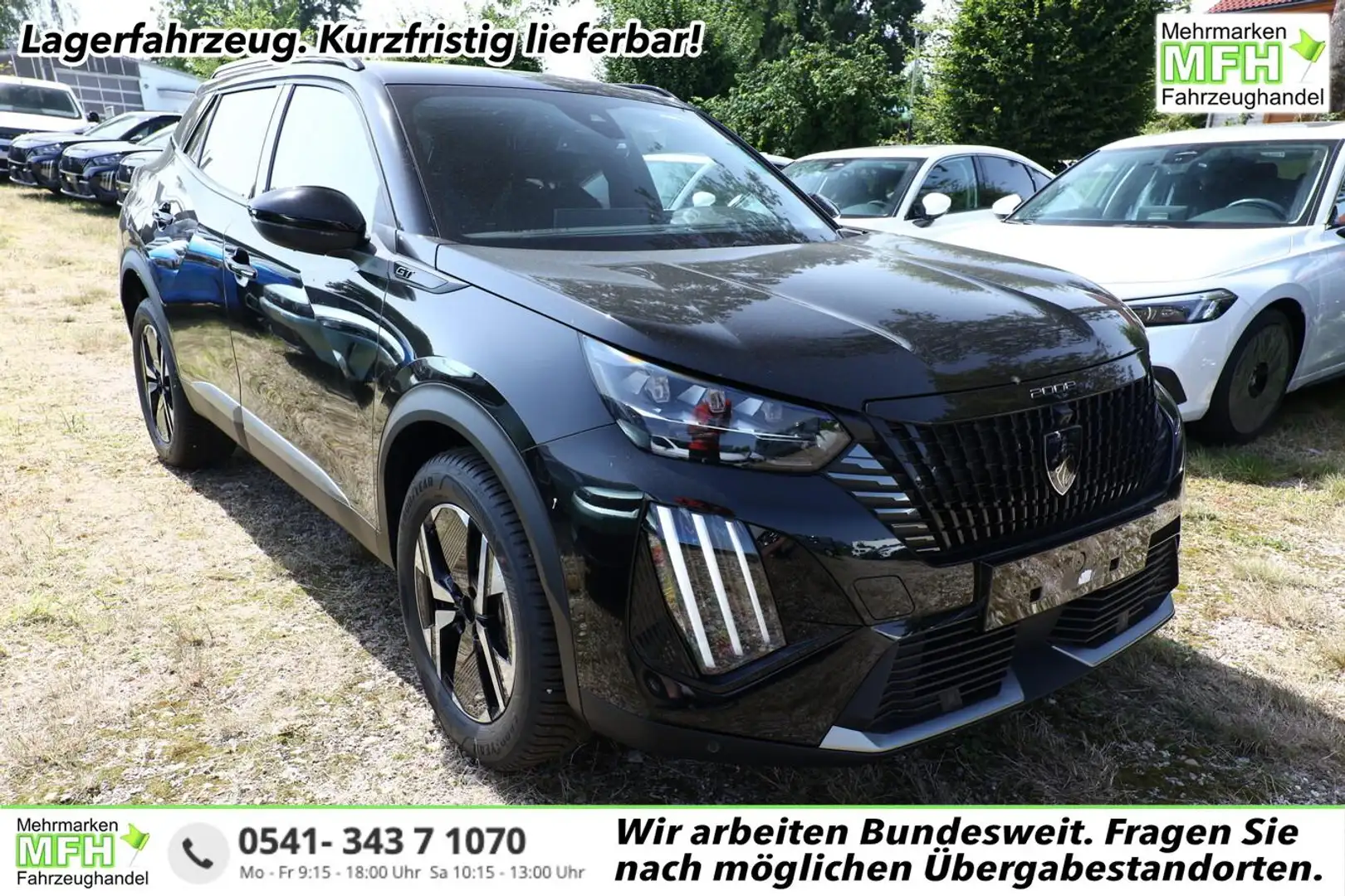 Peugeot 2008 GT MHEV ACC 360° Pano Massage AWR Nav Keyl 107 ... Schwarz - 1