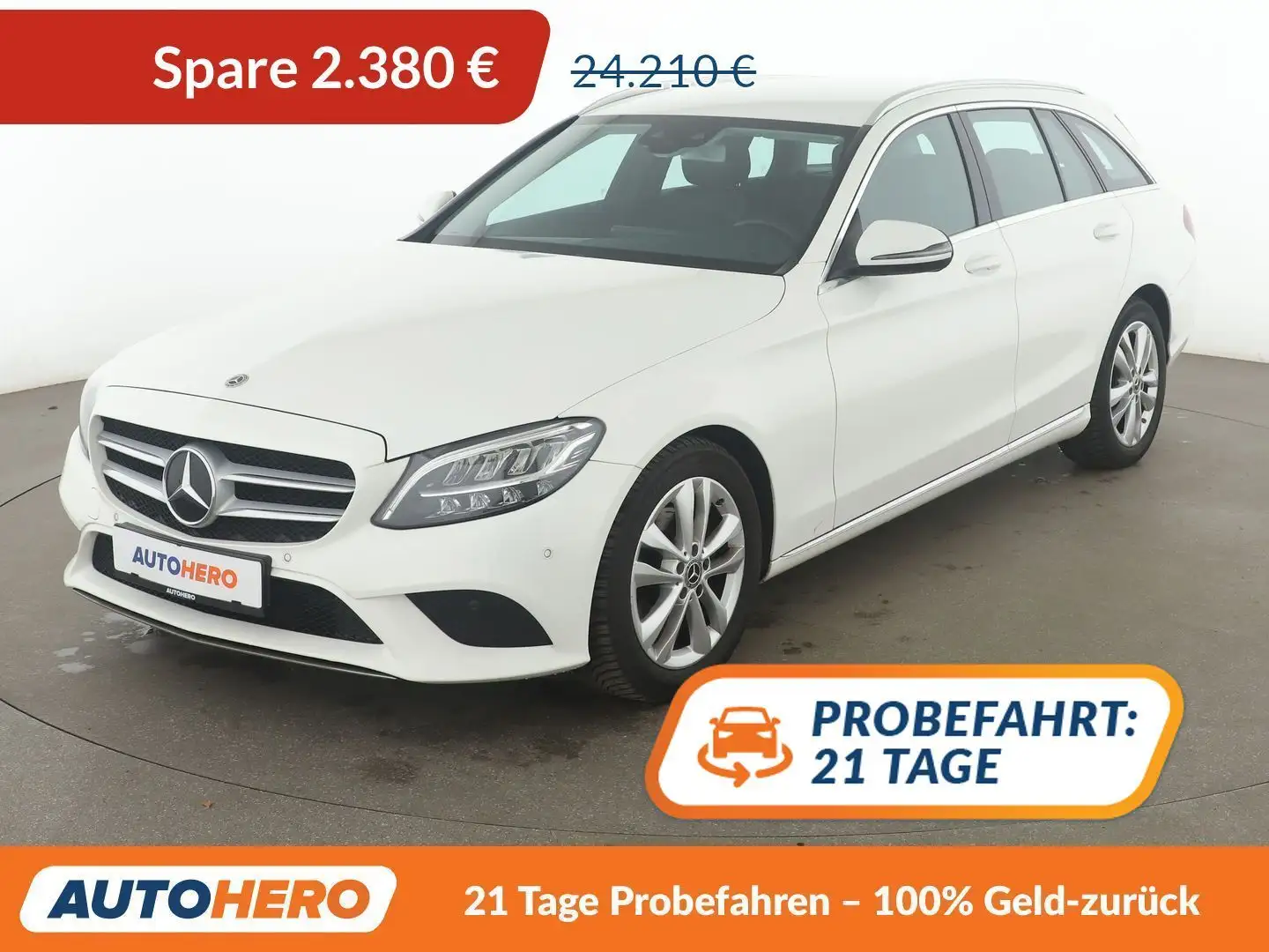 Mercedes-Benz C 220 d T Avantgarde Aut.*NAVI*CAM*LED*PDC*SHZ*TEMPO* Blanc - 1