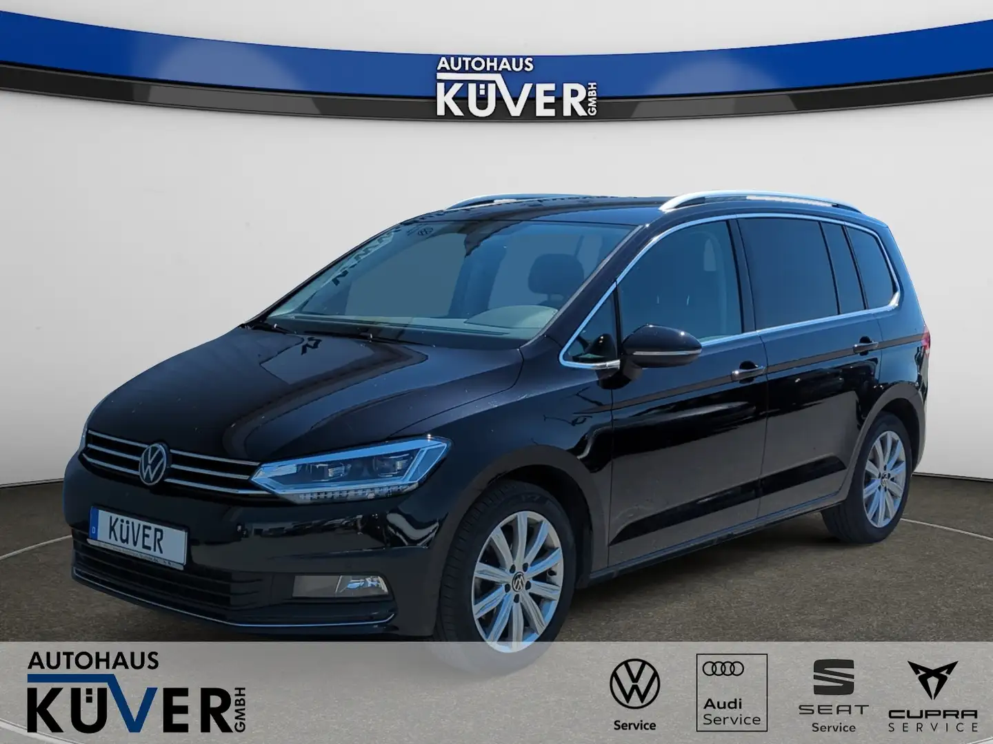 Volkswagen Touran Highline 1,5 TSI DSG Navi+ACC+AHK+Shzg. Schwarz - 1