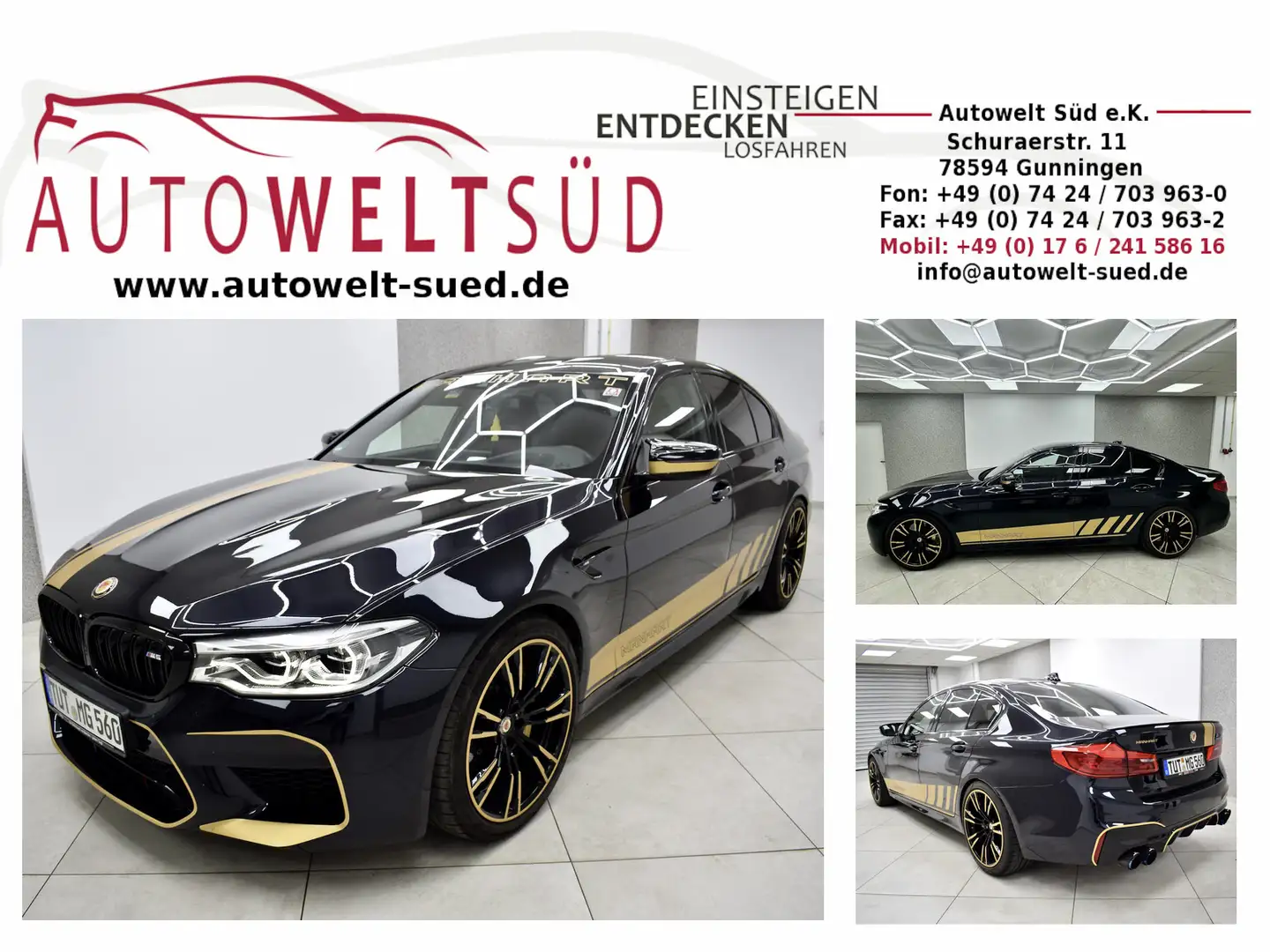 BMW M5 Competition Manhart Exclusive S-AGA Rear Seat Ent Noir - 1