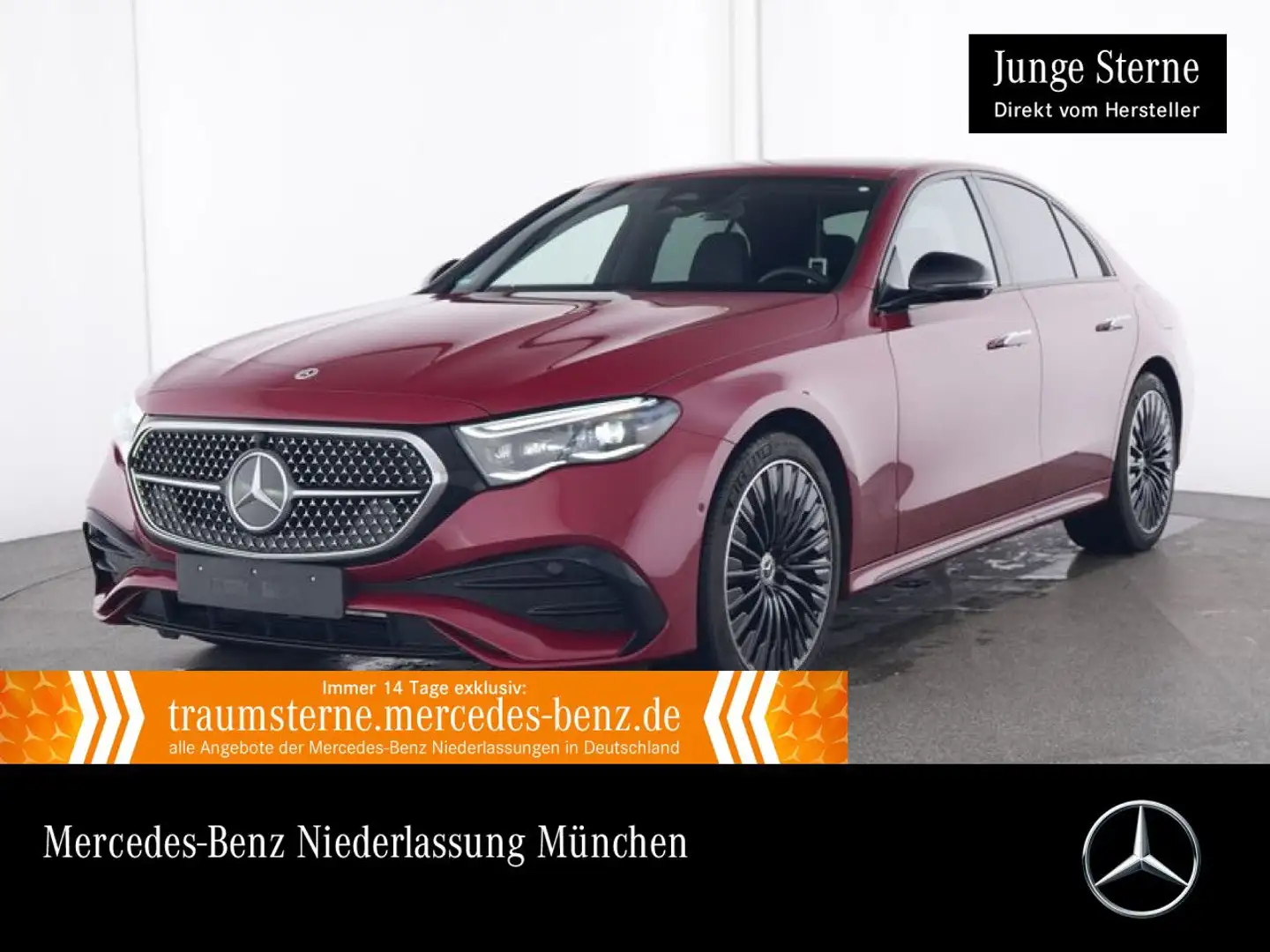 Mercedes-Benz E 300 e Hybrid AMG 360° Burmester Distr. Sitzklima Rojo - 1