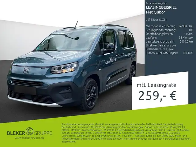 Fiat Qubo L 5-Sitzer L1 1.5 Diesel 96 kW Icon