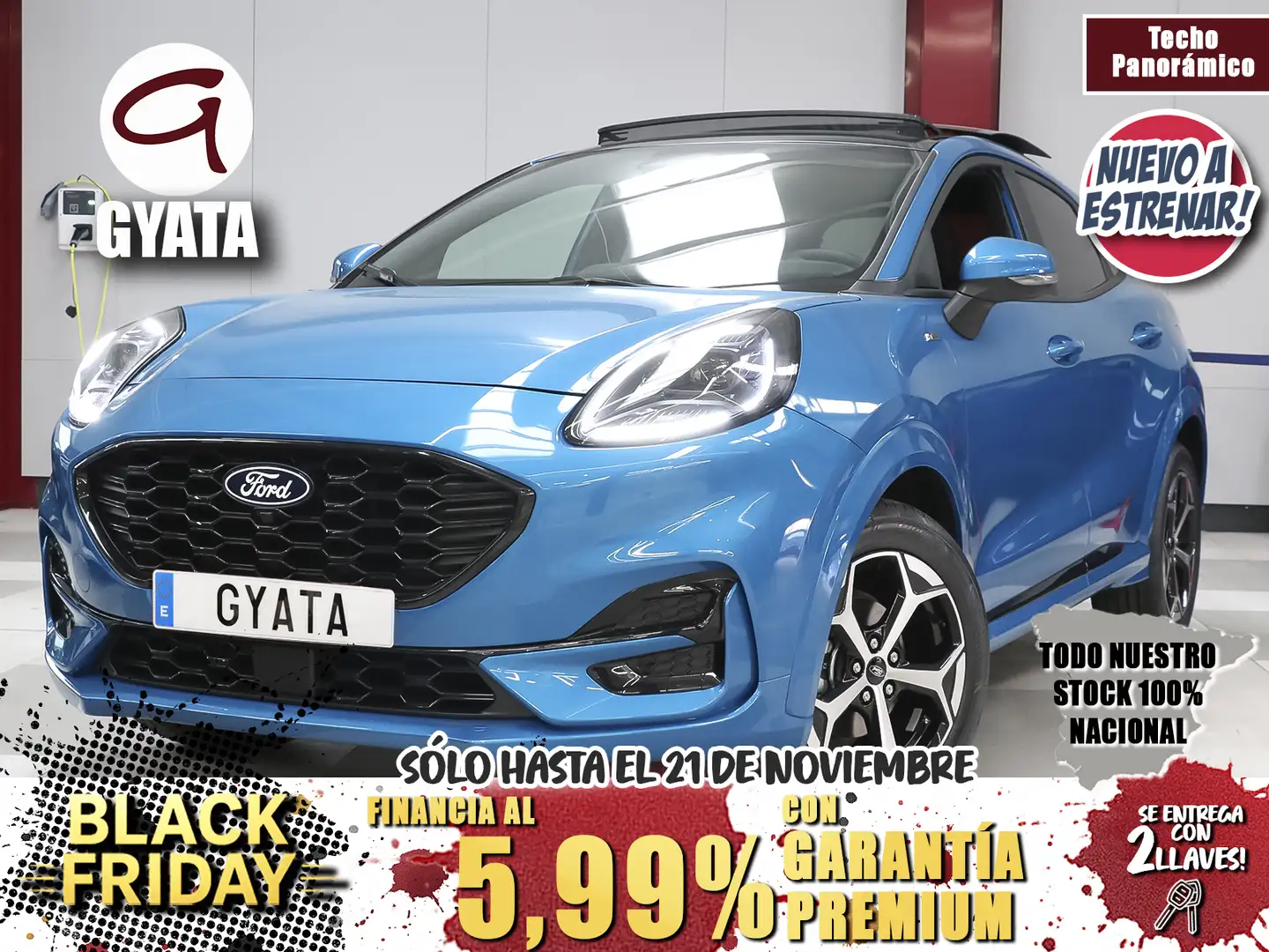 Ford Puma 1.0 EcoBoost MHEV ST-Line Aut. 125 Azul - 1