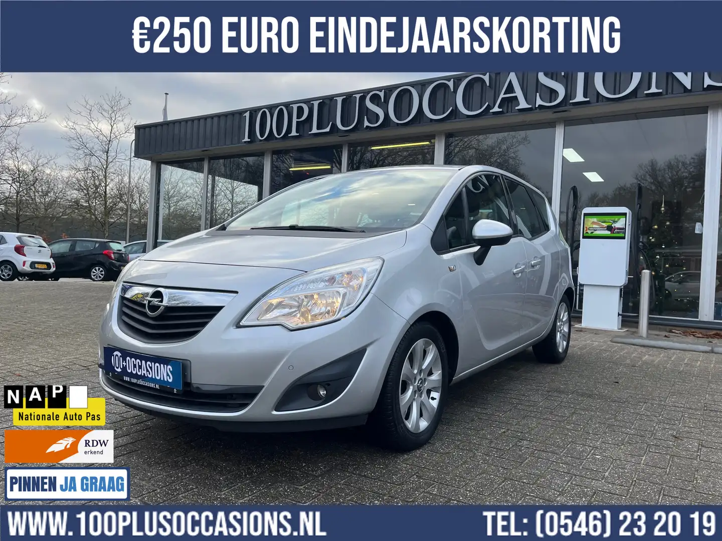 Opel Meriva 1.4 Cosmo | Nwe apk | Airco | Cruise control | Kle Grijs - 1