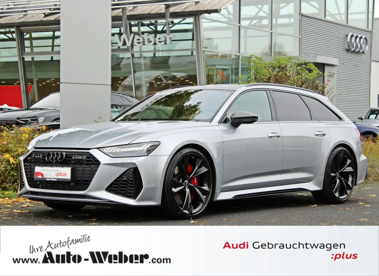 Audi RS6 Avant TFSI qu performance PANO LASER AHK HUD Silber - 1