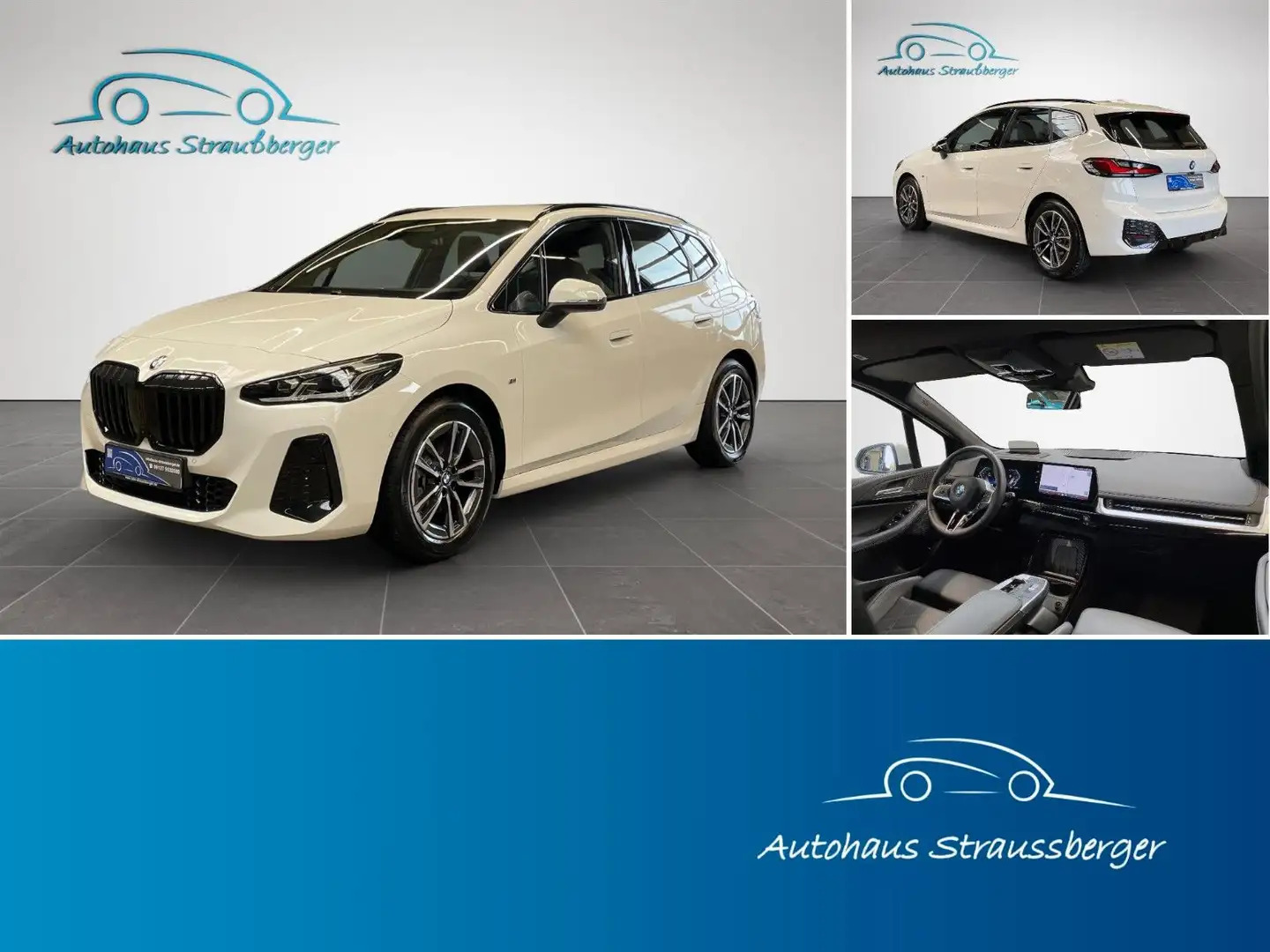 BMW 218 218d AT M Sport AHK ACC 360° HUD DA+ KZU QI WiFi Blanc - 1