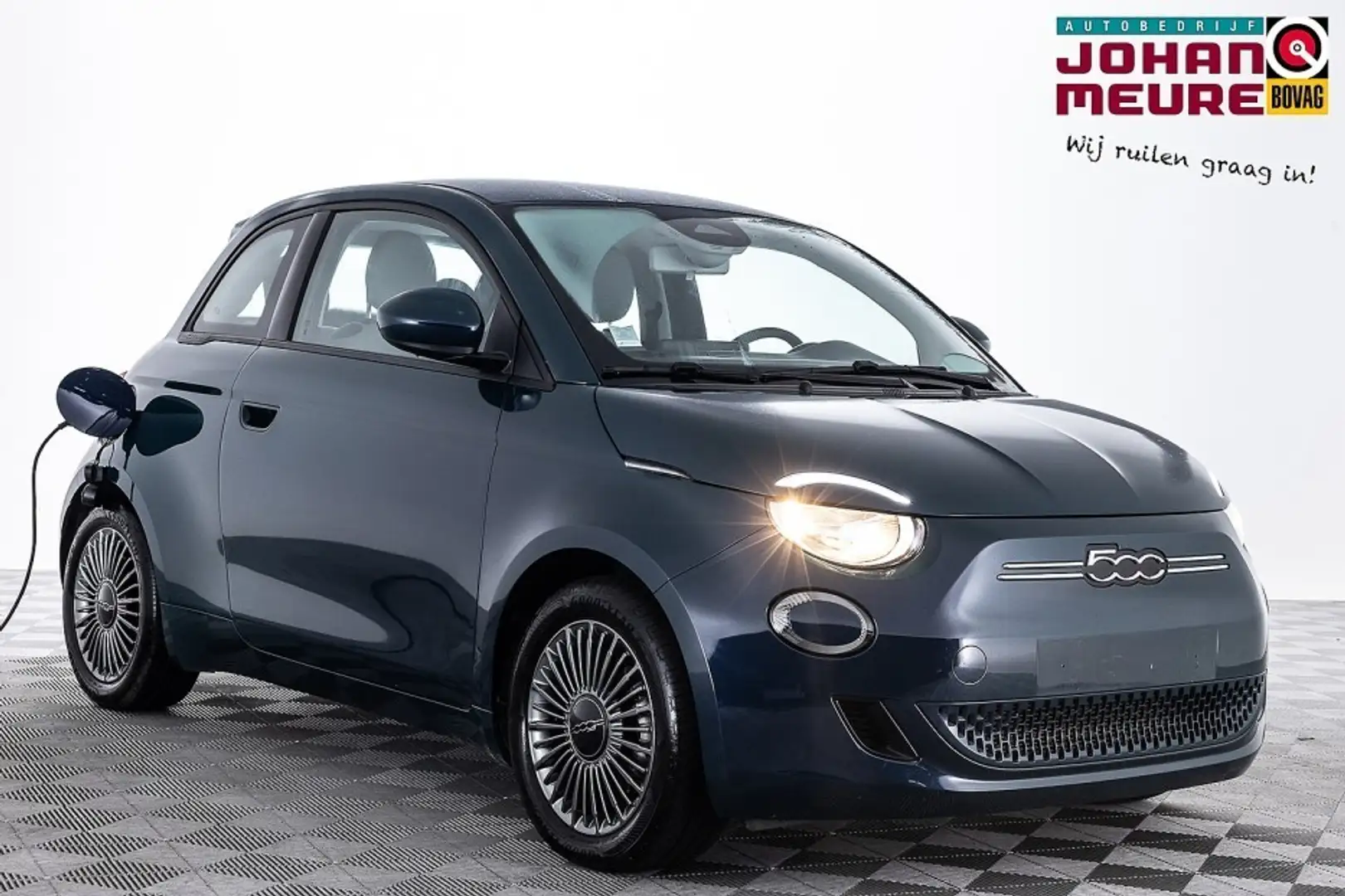 Fiat 500e Icon 42 kWh | CARPLAY | NAVI | ECC | VELGEN Blauw - 1
