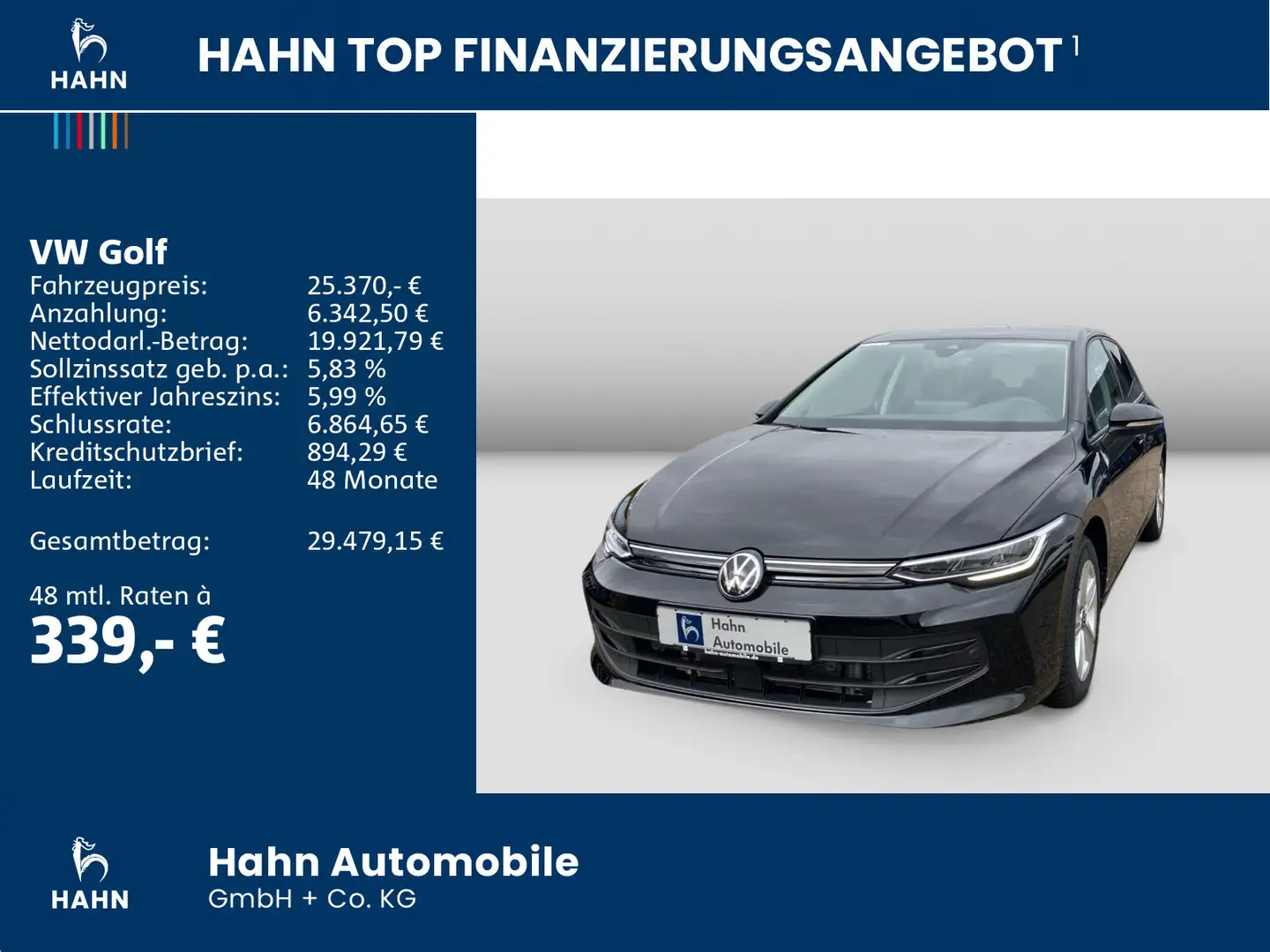 Volkswagen Golf VIII 1.5eTSI DSG Life Navi LED CAM ACC PDC Schwarz - 2