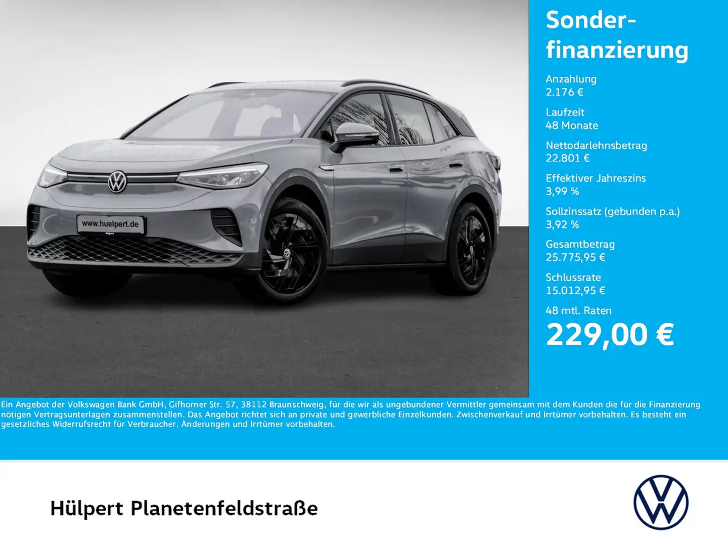 Volkswagen ID.4 Pro Performance ACC LED NAVI SITZHEIZUNG Šedá - 1