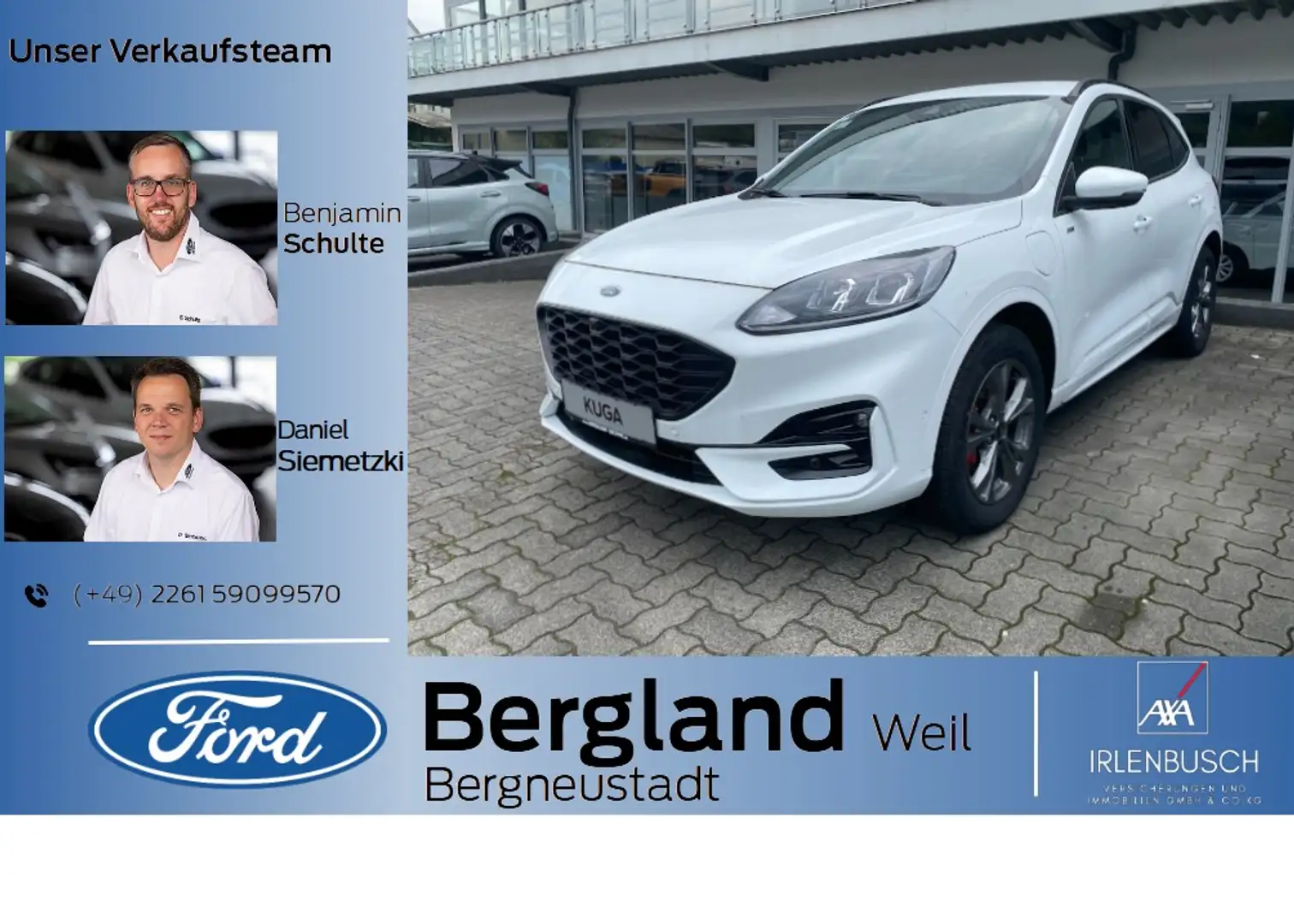 Ford Kuga ST-LINE 2.5 PHEV 225PS Automatik Weiß - 1