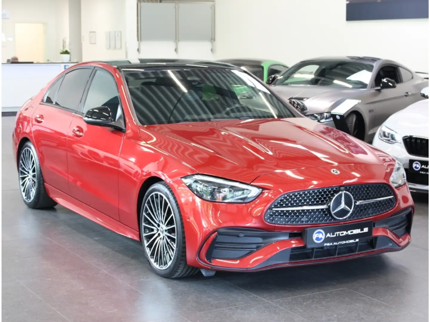 Mercedes-Benz C 200 AMG Line R.Kamera+Pano+AppleCarPl+Designo Rood - 2