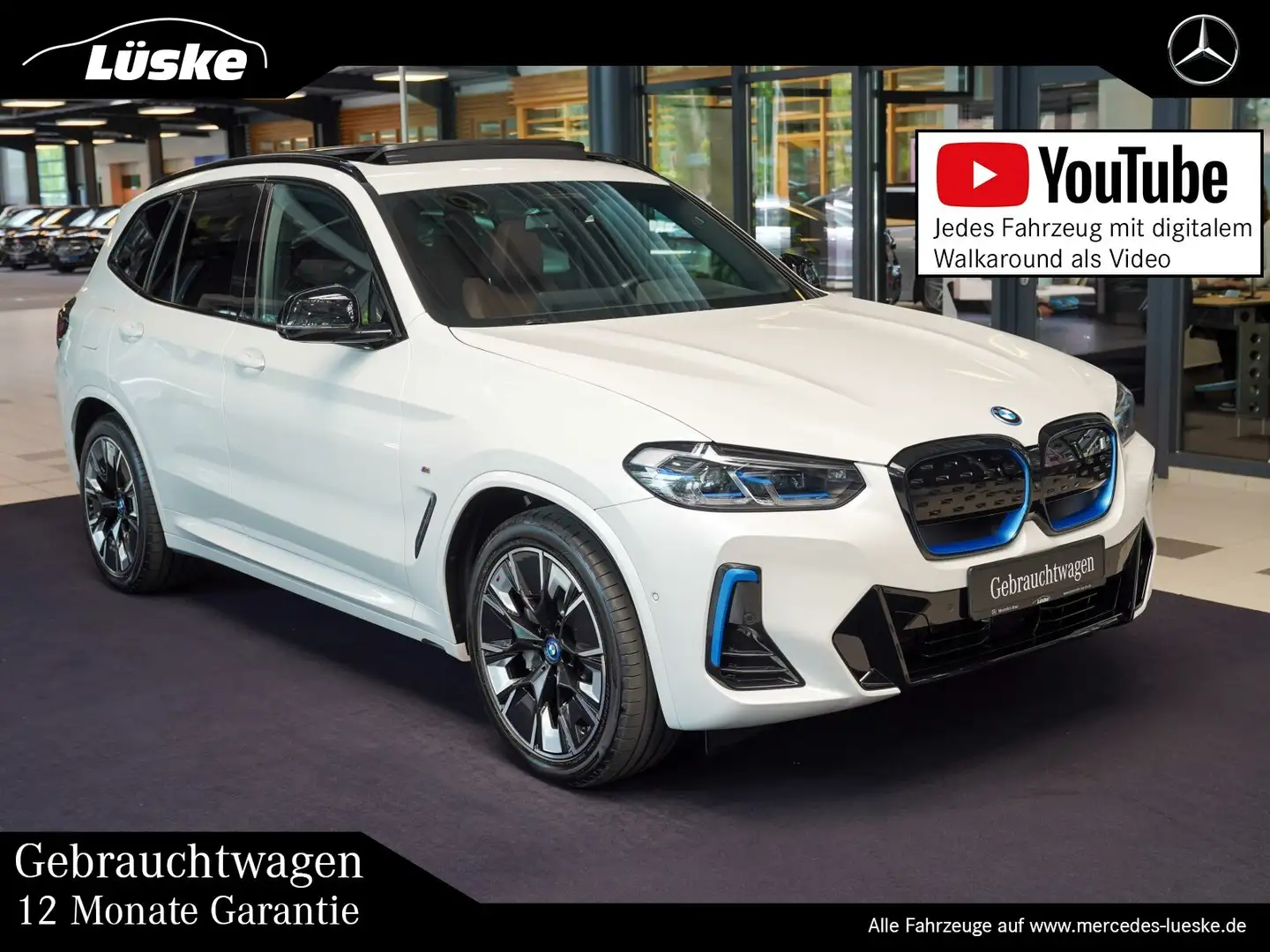 BMW iX iX3 Impressive M Sport mokka Harman Pano AHK 360 Weiß - 1