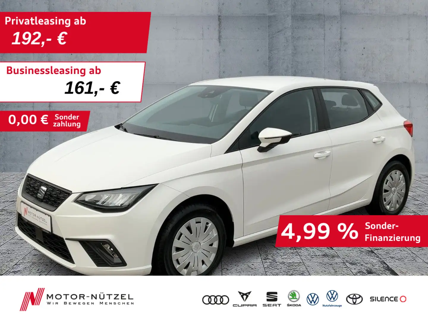 SEAT Ibiza 1.0 REFERENCE LED+BT+DAB+SHZ+PDC+NSW+KLIMA Weiß - 1