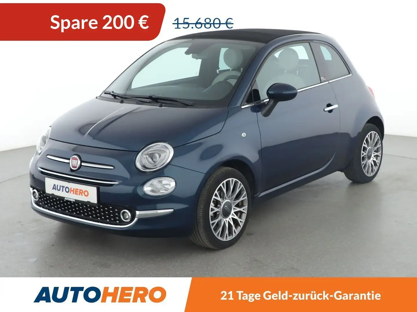 Fiat 500C 1.0 Mild-Hybrid Star*NAVI*TEMPO*PDC*KLIMA* Blau - 1