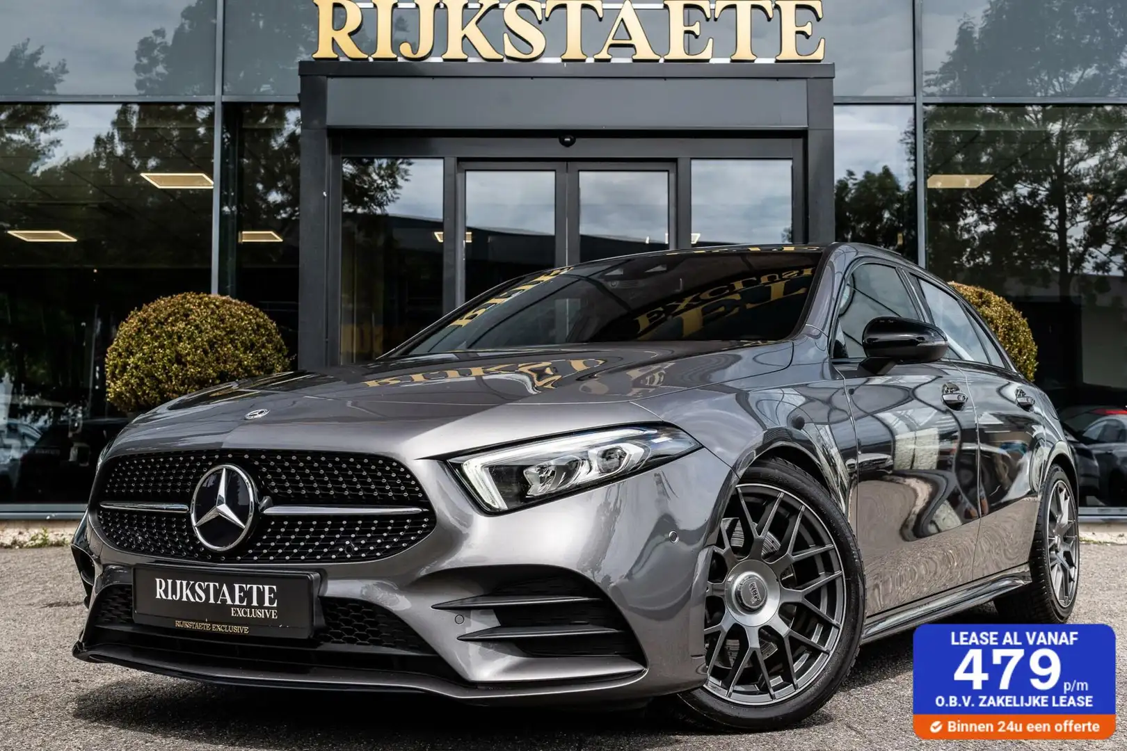 Mercedes-Benz A 250 A250 Premium AMG|PANO|BURMESTER|SFEERVERL. Grijs - 1