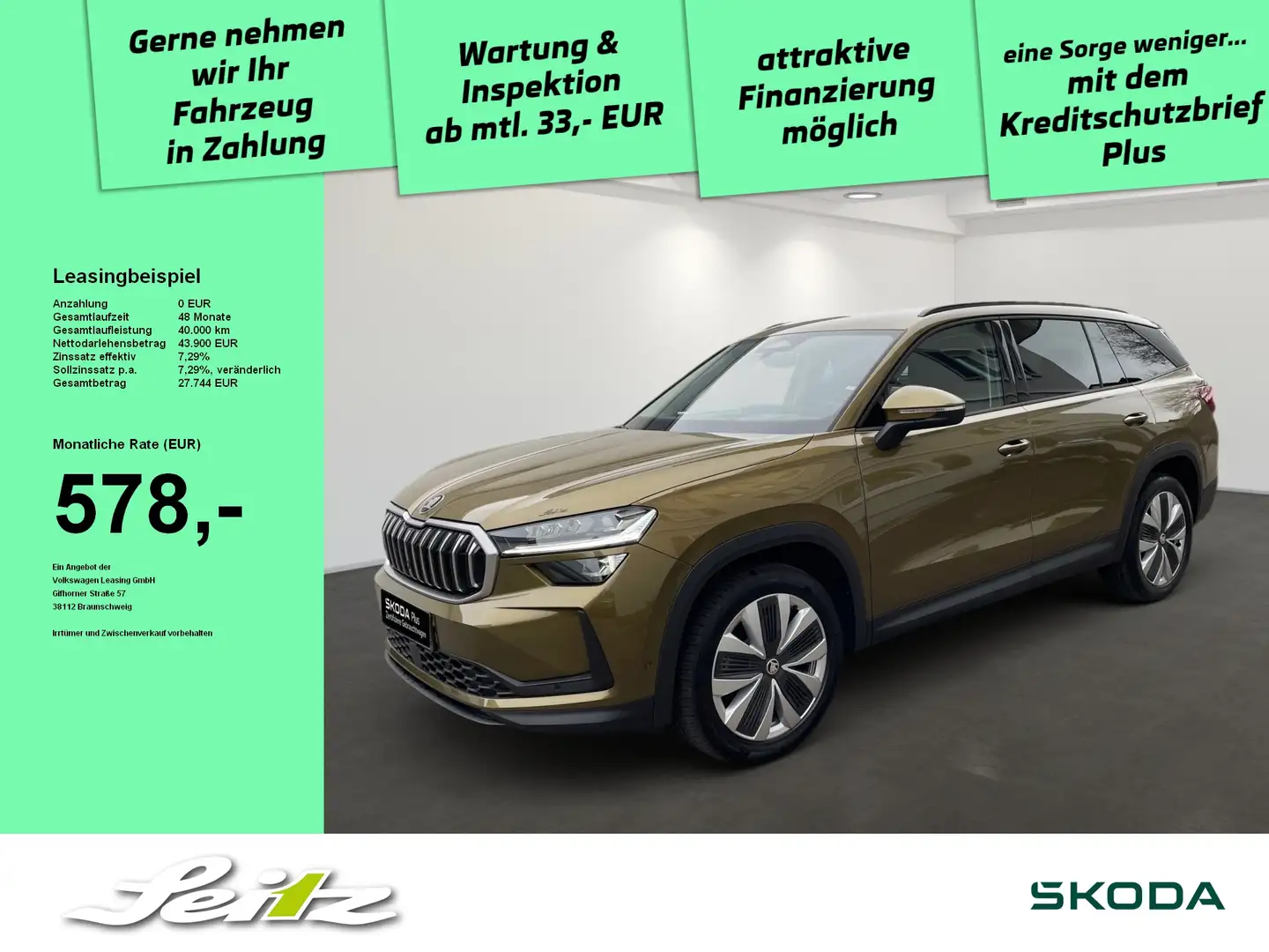 Skoda Kodiaq 2.0 TDI 4x4 Selection *MATRIX*NAVI*HEAD-UP*KAMERA* Or - 1