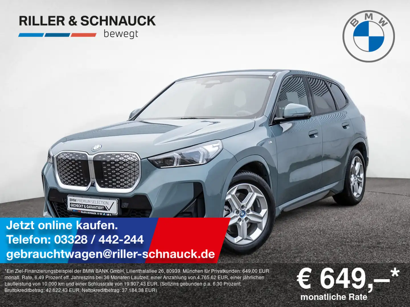 BMW iX1 xDrive 30 M-Sport AHK+HUD+360°KAM+ACC Grün - 1