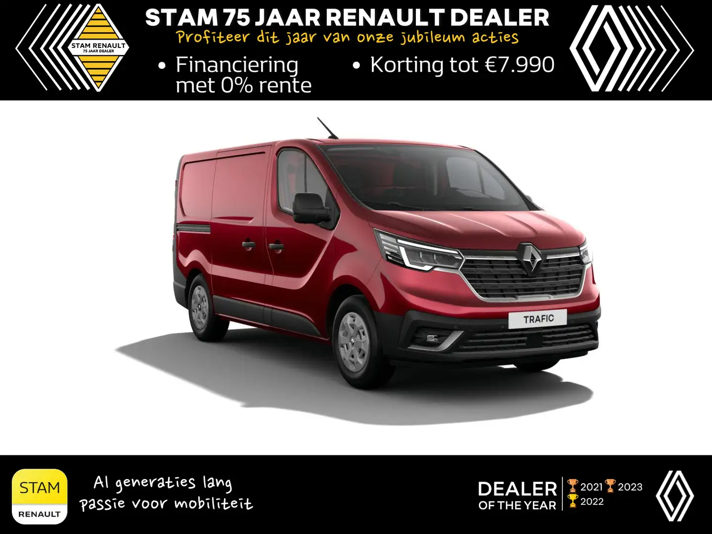 Renault Trafic Gesloten Bestel L2H1 T30 dCi 150 6MT Advance Rouge - 1