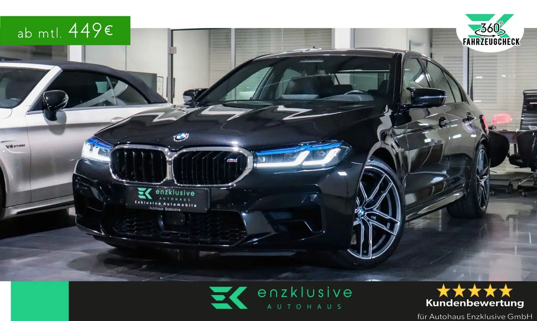 BMW M5 MSITZE*CARBON*B&W*360°*LASER*AHK*MSPORTAGA Schwarz - 1