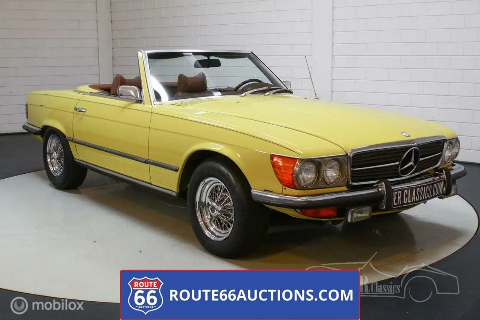 Mercedes-Benz SL 450 Cabriolet 1973 | Route 66 auctions Jaune - 1