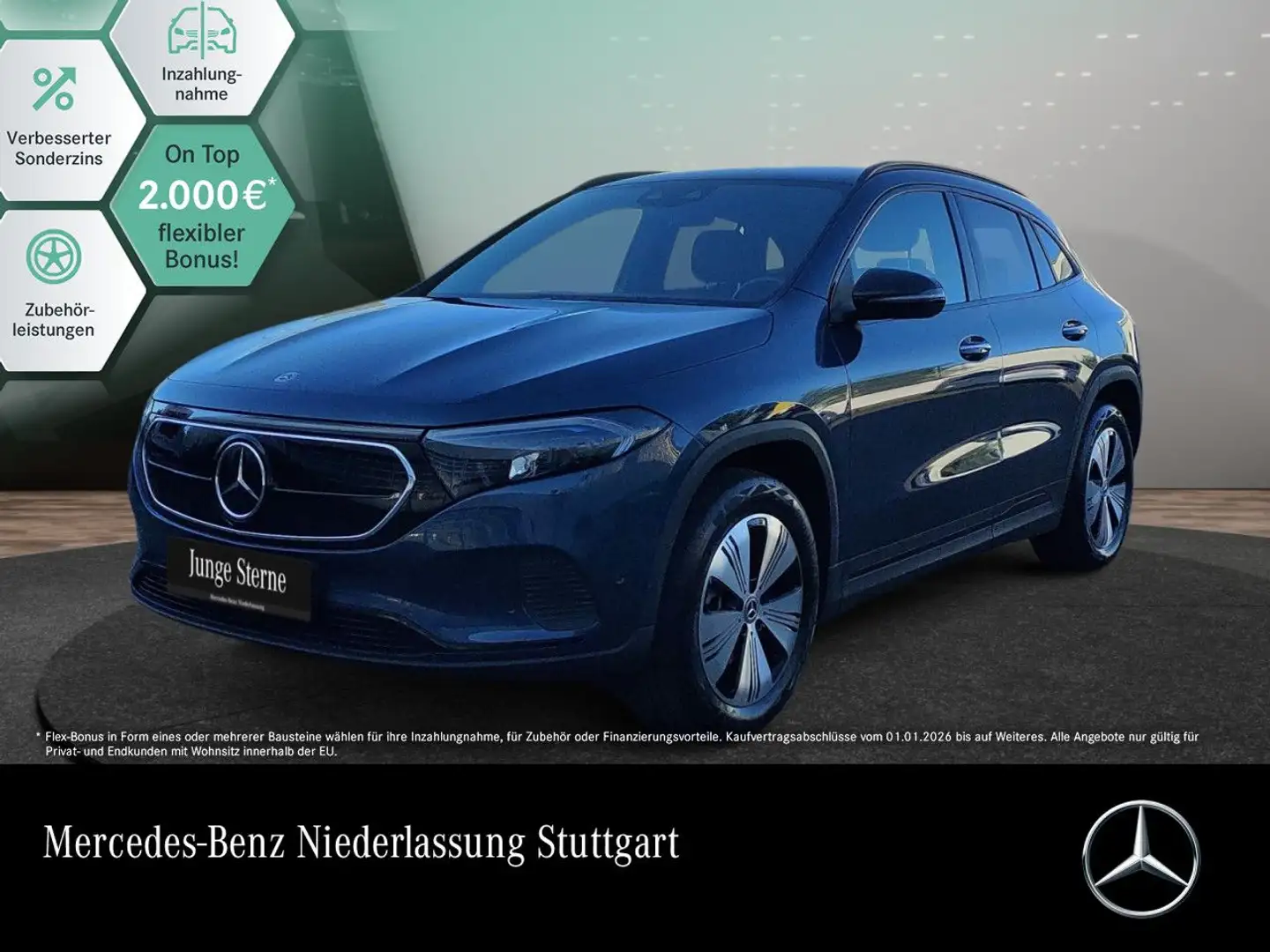 Mercedes-Benz EQA 350 4M PROG+NIGHT+PLUS-PAKET+AHK+KAMERA+MEMORY Blau - 1