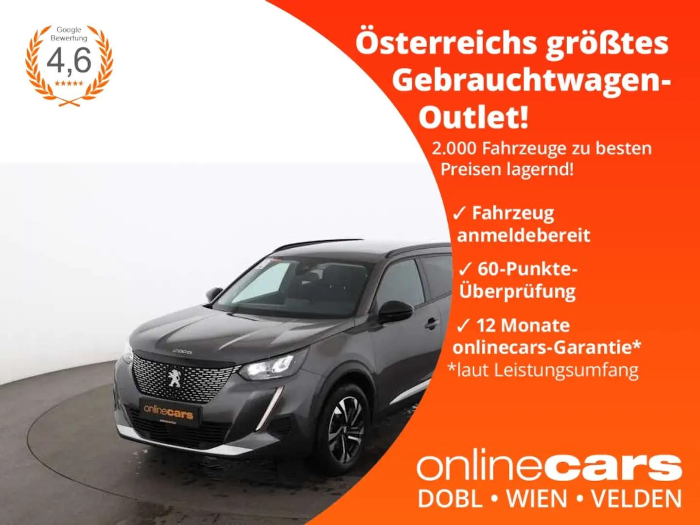 Peugeot 2008 1.5 BlueHDi Allure LED LEDER R-CAM TEMPOMAT Grau - 1