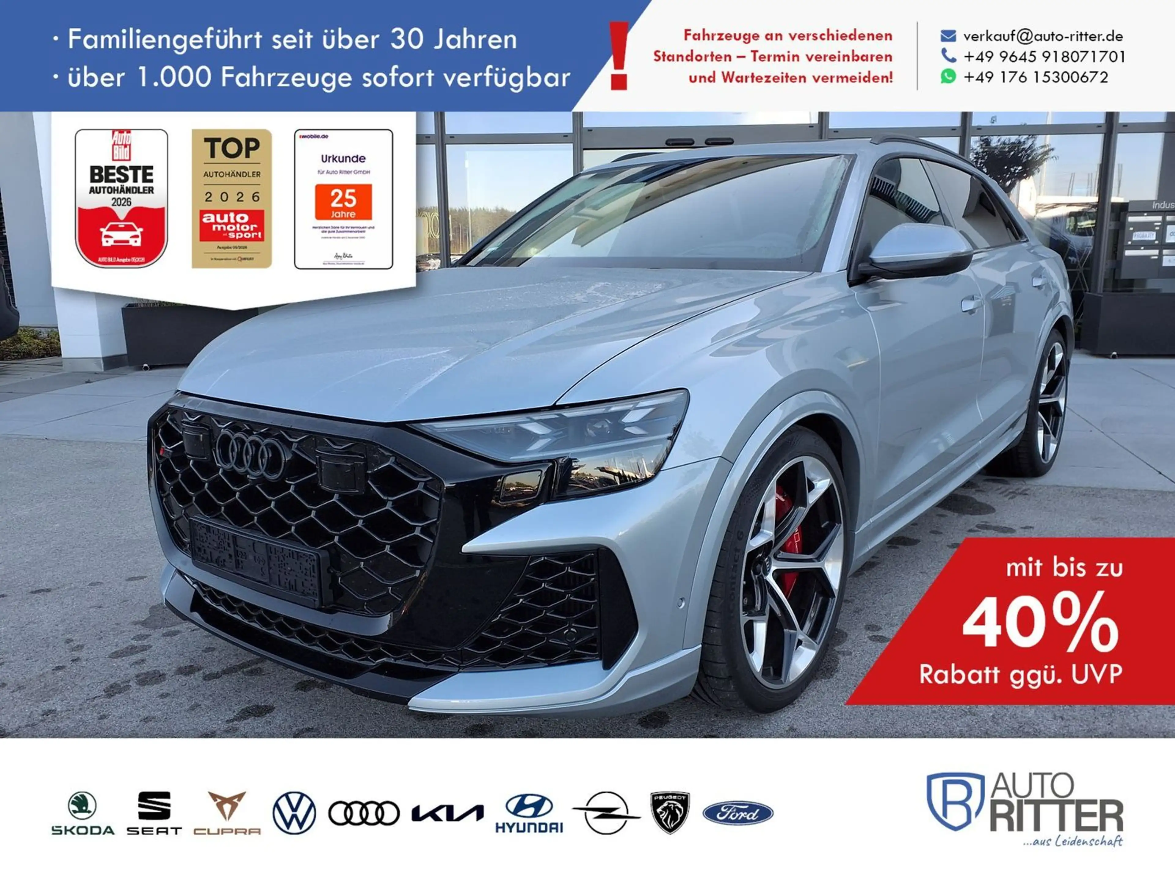 Audi RS Q8 performance ACC|HuD|Stand-Hzg|AHK|RFK|PA...