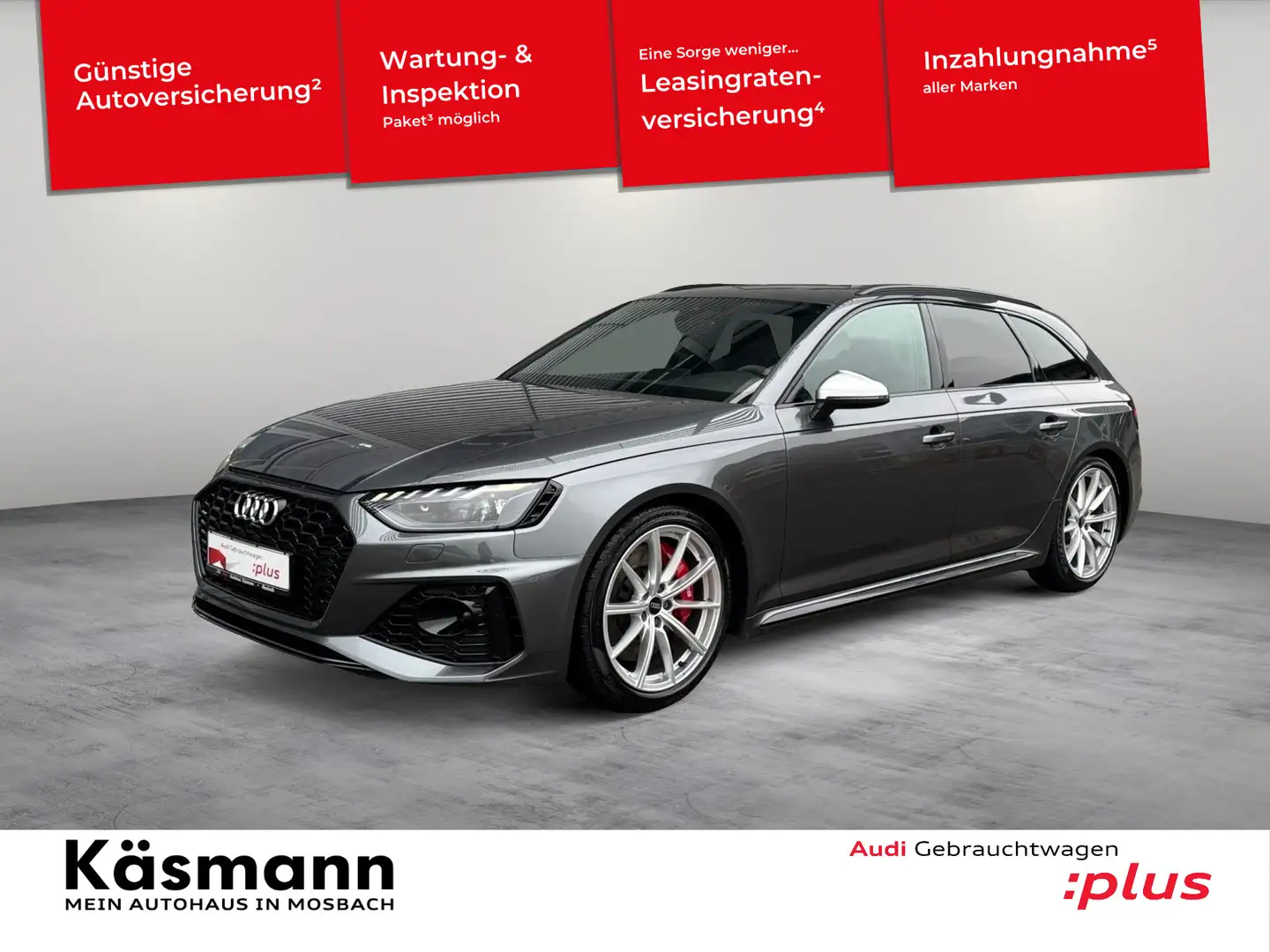 Audi RS4 quattro MATRIX AHK PANO B&O KAM ACC Grau - 1