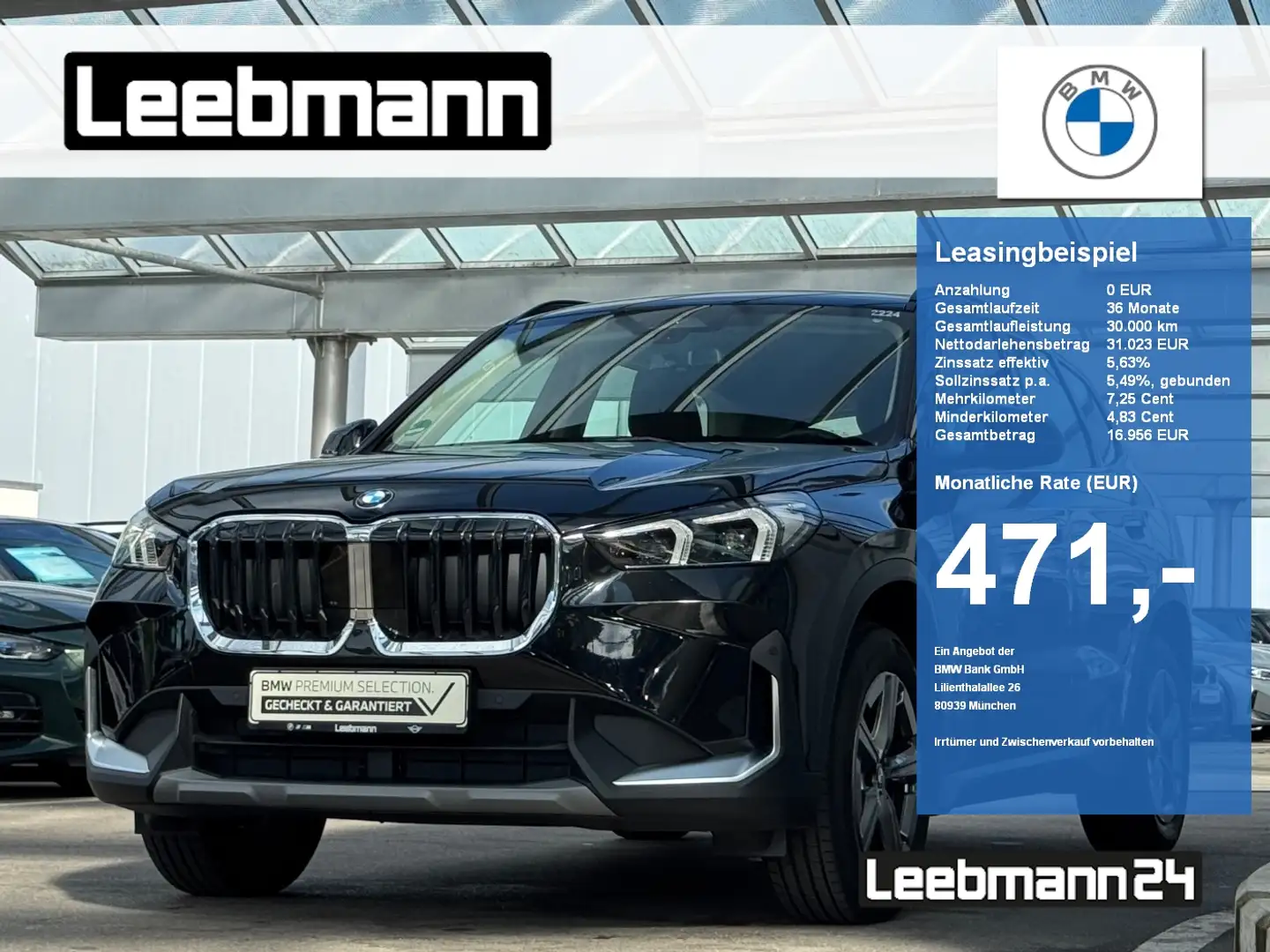 BMW X1 sDrive18i Anhängerkupplung/SportSitze/Premium Schwarz - 1