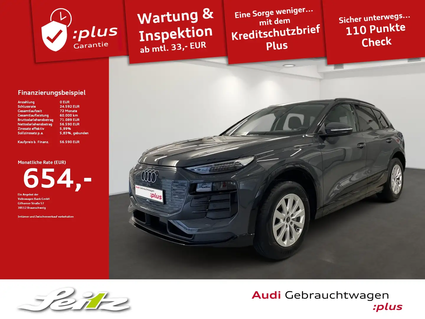 Audi Q6 e-tron e-tron *LED*KAMERA*SOUNDSYSTEM*SITZH*WÄRMEPUMPE* Gris - 1