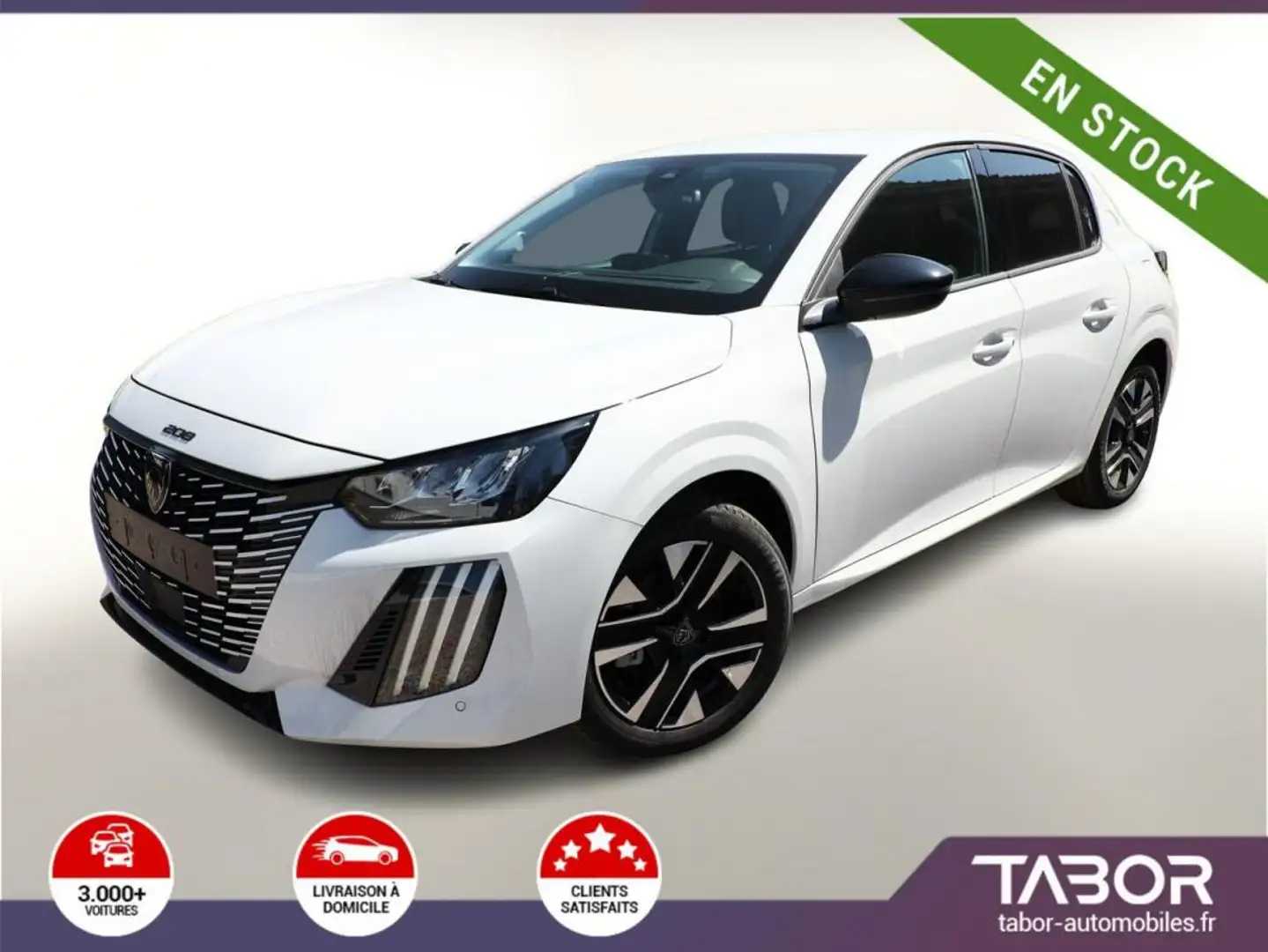 Peugeot 208 MHEV 110 Allure ACC LED 180° Reg. Blanc - 1