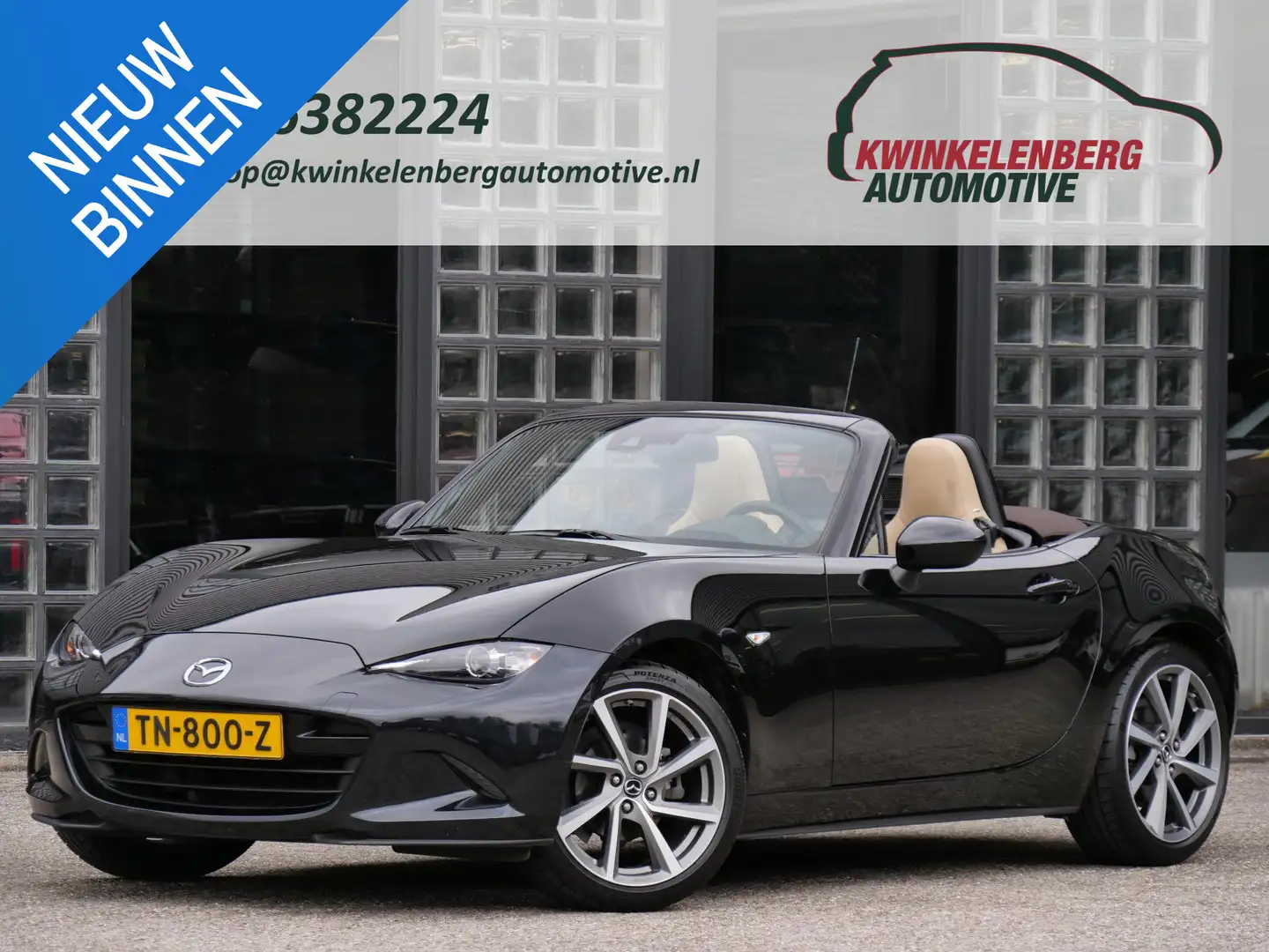 Mazda MX-5 1.5 CHAIRO/ LEER/ BOSE/ 18INCH/ DAB/ *UITSTRALING* Zwart - 1