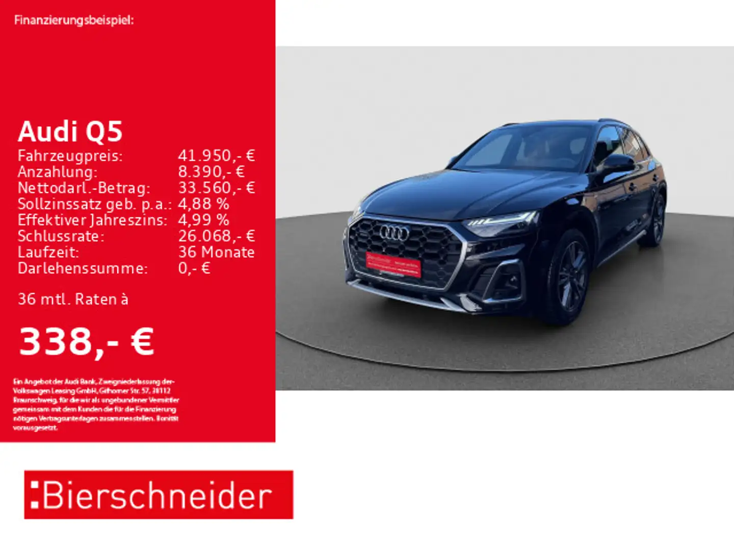 Audi Q5 55 TFSI e qu 2x S Line 19 AHK MATRIX LUFT HuD Negru - 1