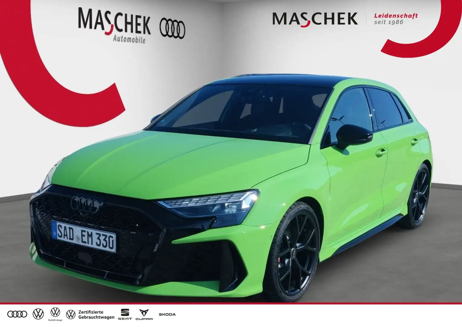 Audi RS3 Sportback S tronic Pano Sonos Matrix HUD RS-AGA V- Grün - 1