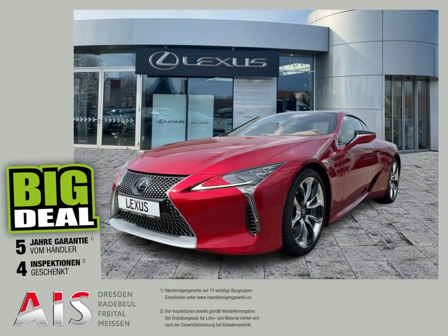 Lexus LC 500h Coupe Performence HUD*Navi*KAM*DAB*SHZ Rot - 1