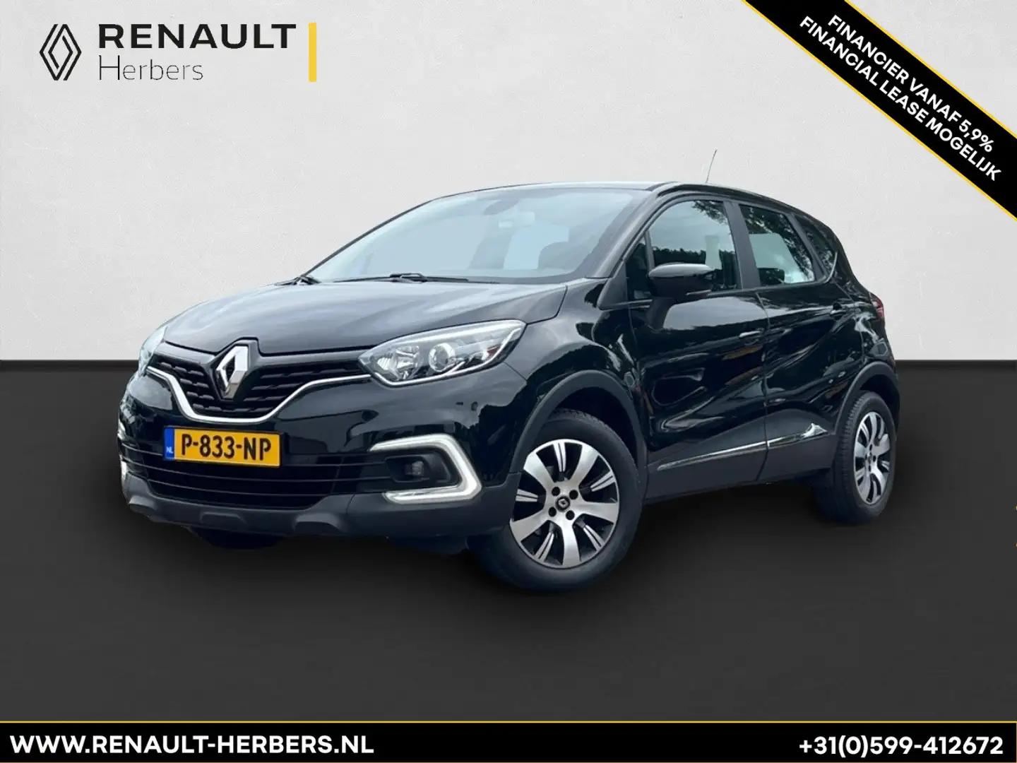 Renault Captur 0.9 TCe Limited NAVI / ECC / TREKHAAK Zwart - 1