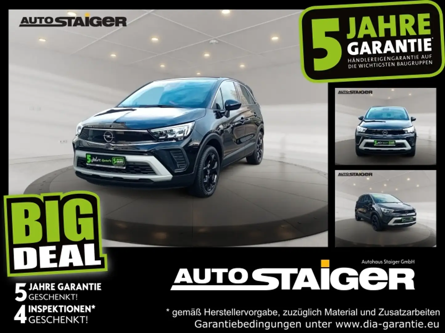 Opel Crossland 1.2 Turbo Elegance FLA SpurH LM KAM Zwart - 1