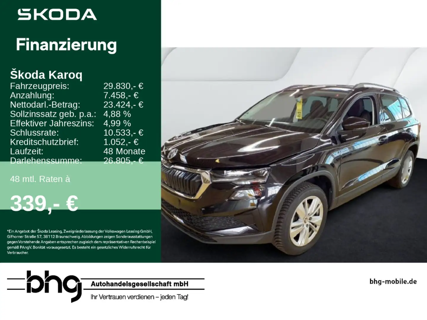 Skoda Karoq 1.5 TSI DSG Selection Schwarz - 1