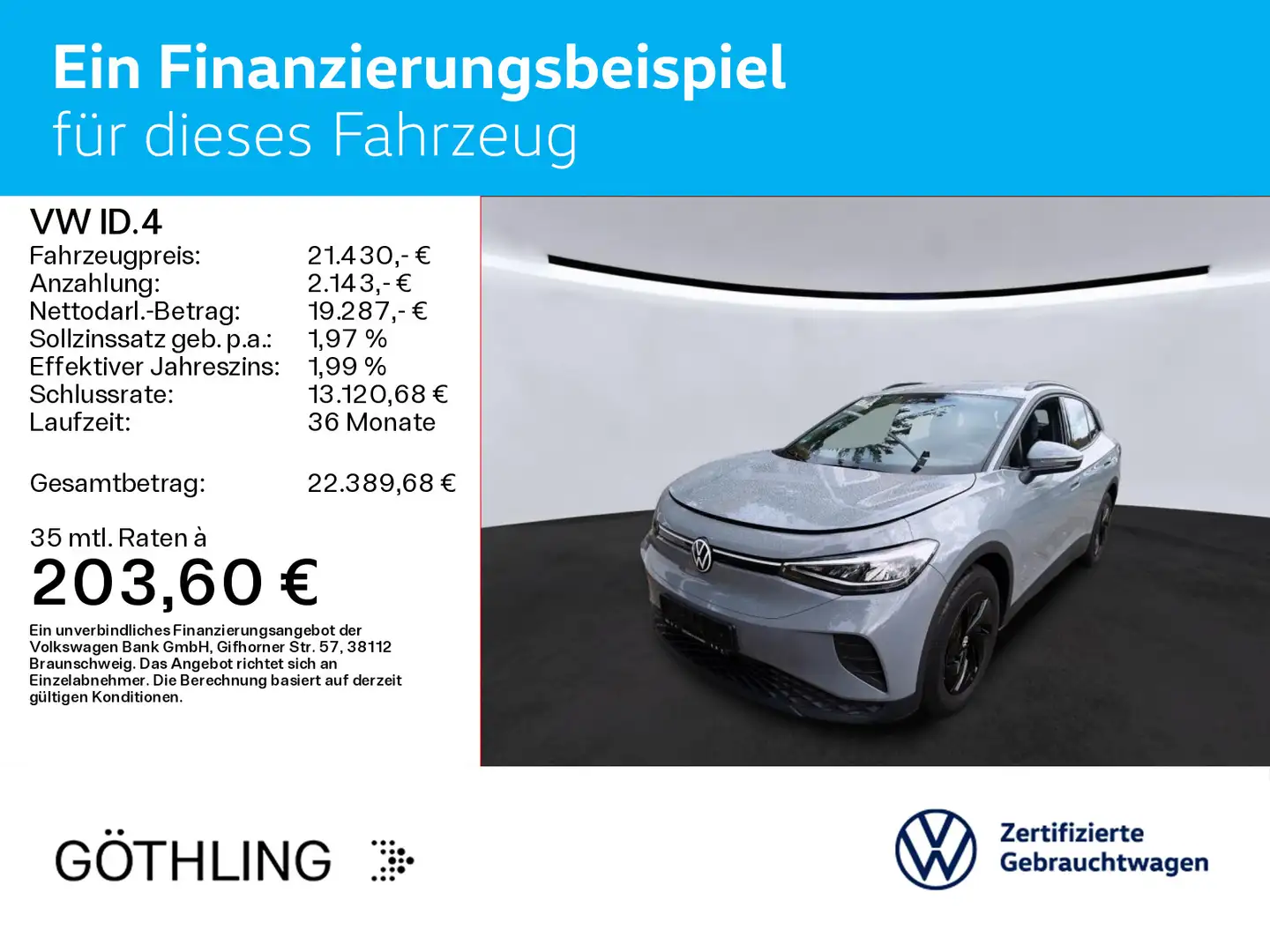 Volkswagen ID.4 Pure 109kW*LED*Standheizung*EPH*Ambiente* Gris - 2
